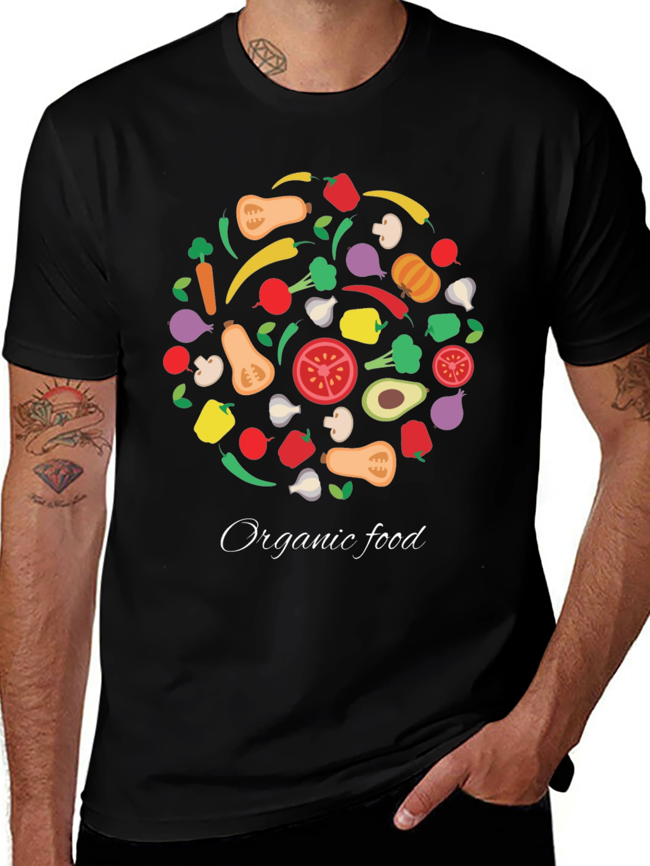 Organic Food T-Shirt: Healthy & Stylish