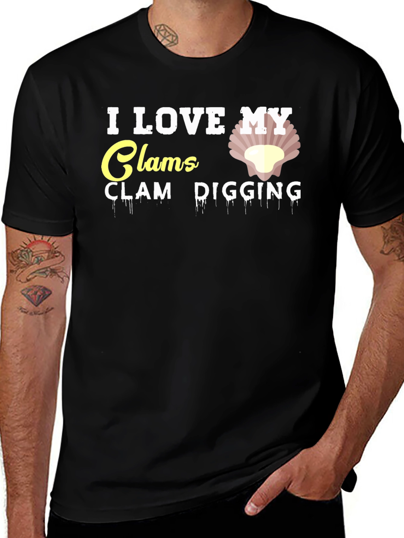 Variant 8 of I Love My Clams Clam Digging Graphic T-Shirt