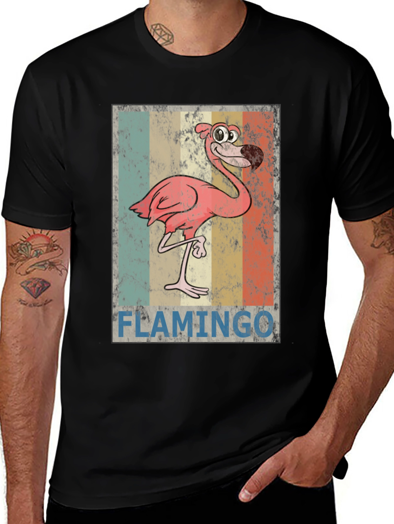 Variant 14 of Funny Flamingo Graphic Print T-Shirt