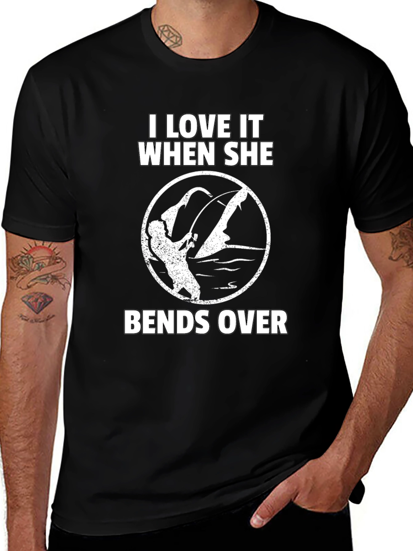Variant 21 of I Love It When She Bends Over Fishing T-Shirt