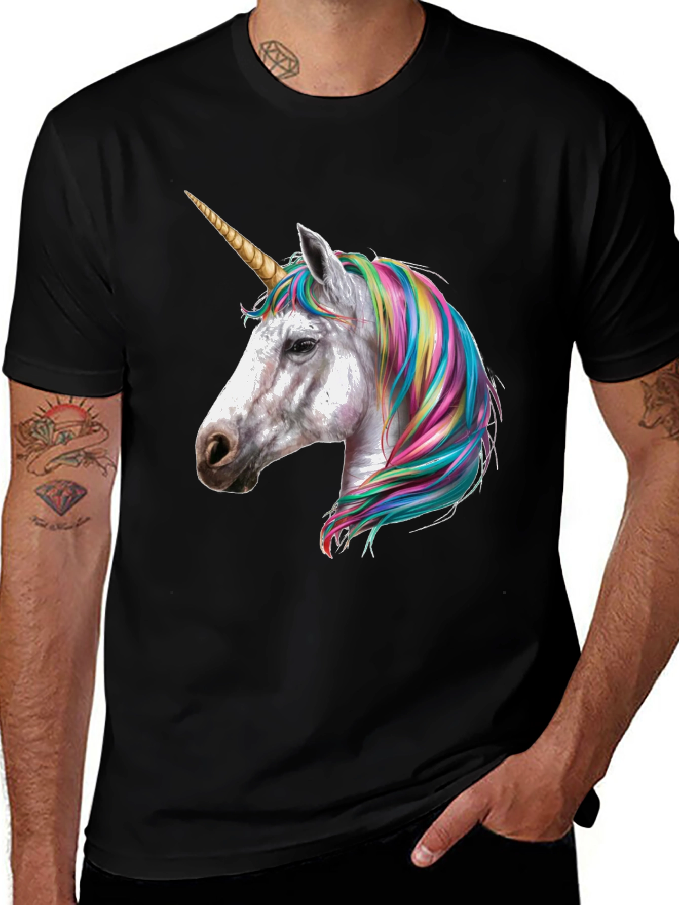 Variant 28 of Unicorn Graphic Tee - Colorful Fantasy Shirt