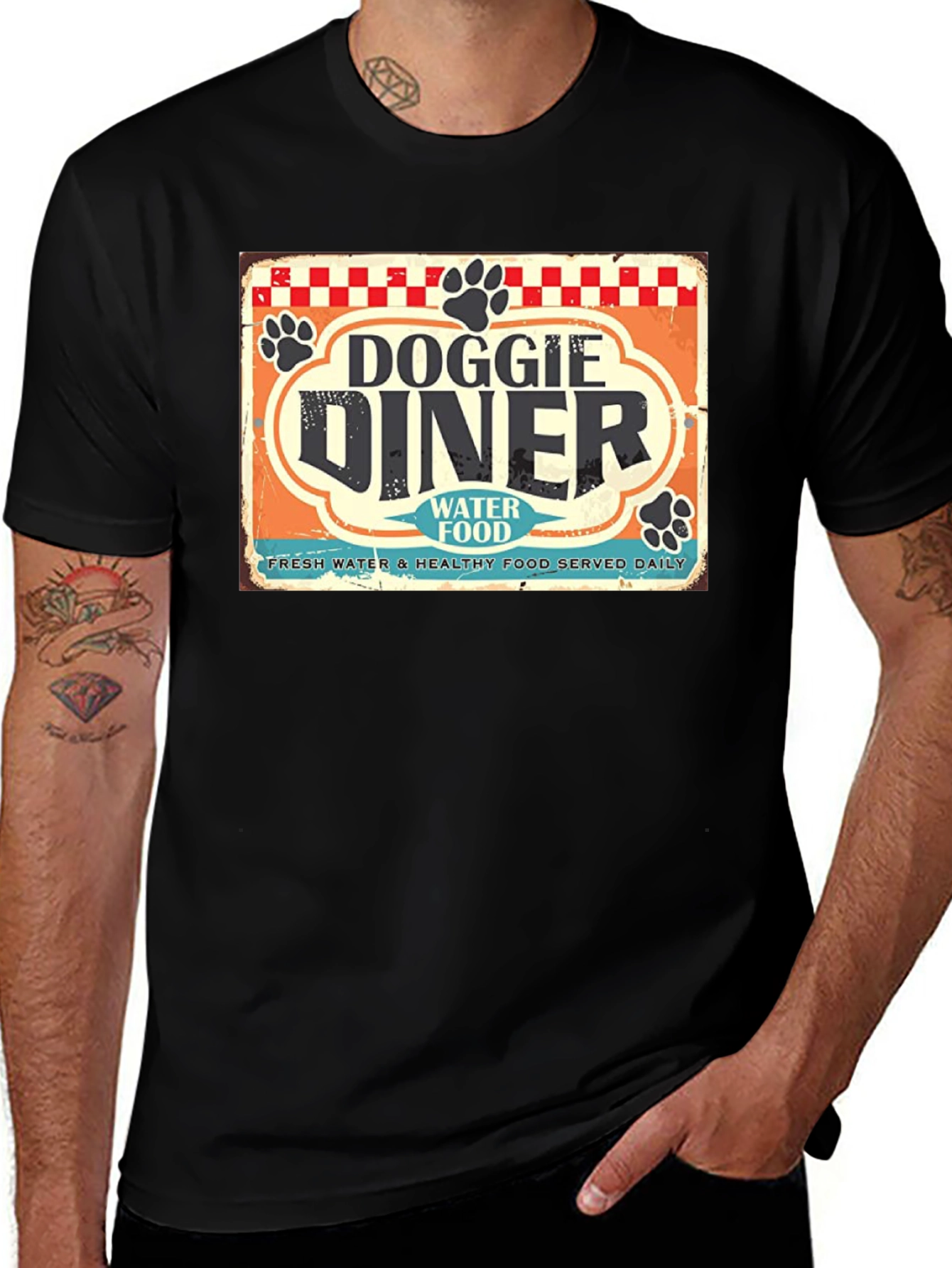 Variant 11 of Doggie Diner Graphic T-Shirt - Vintage Style