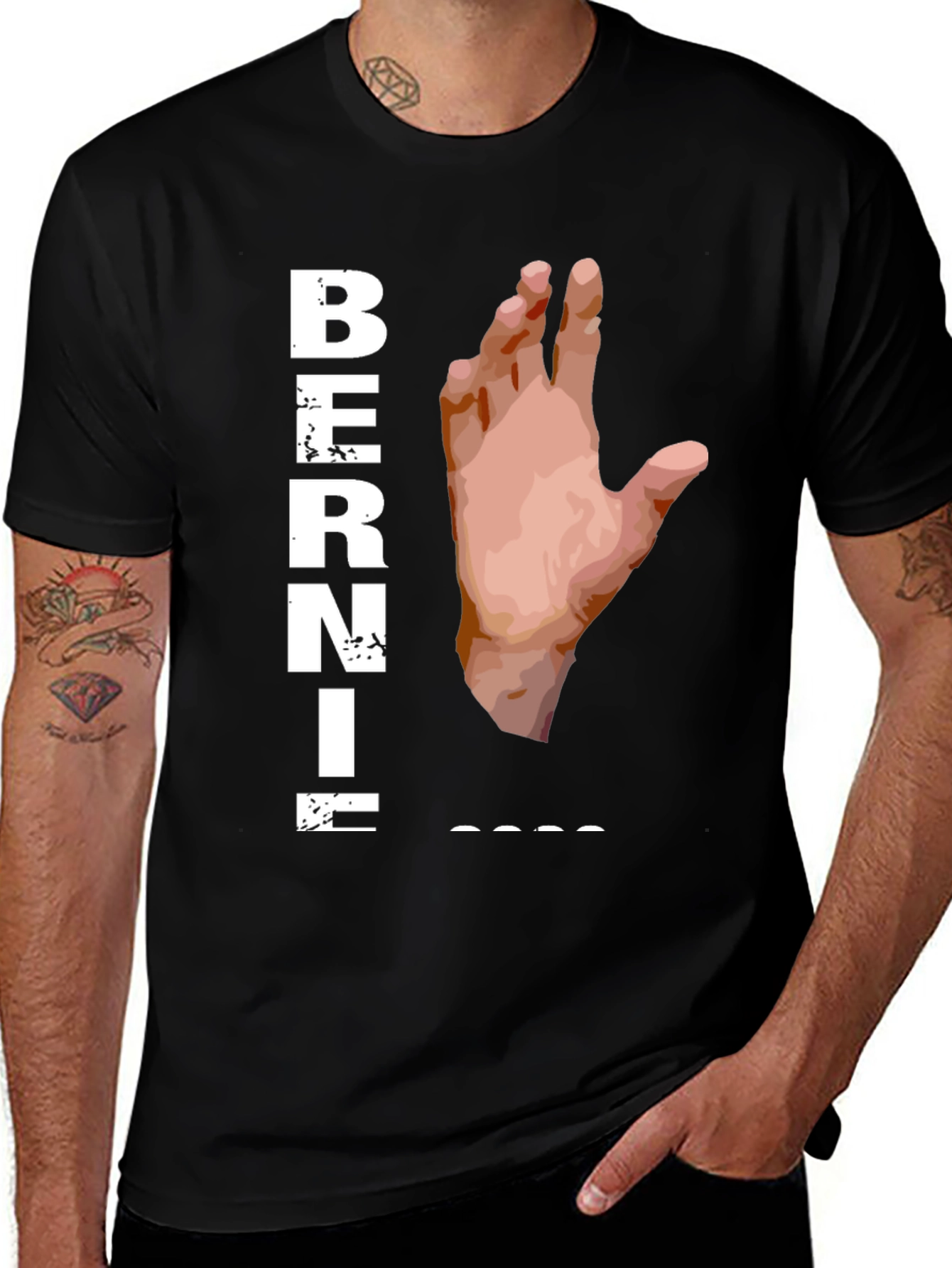 Variant 10 of Bernie Vulcan Hand T-Shirt - Live Long and Prosper Tee