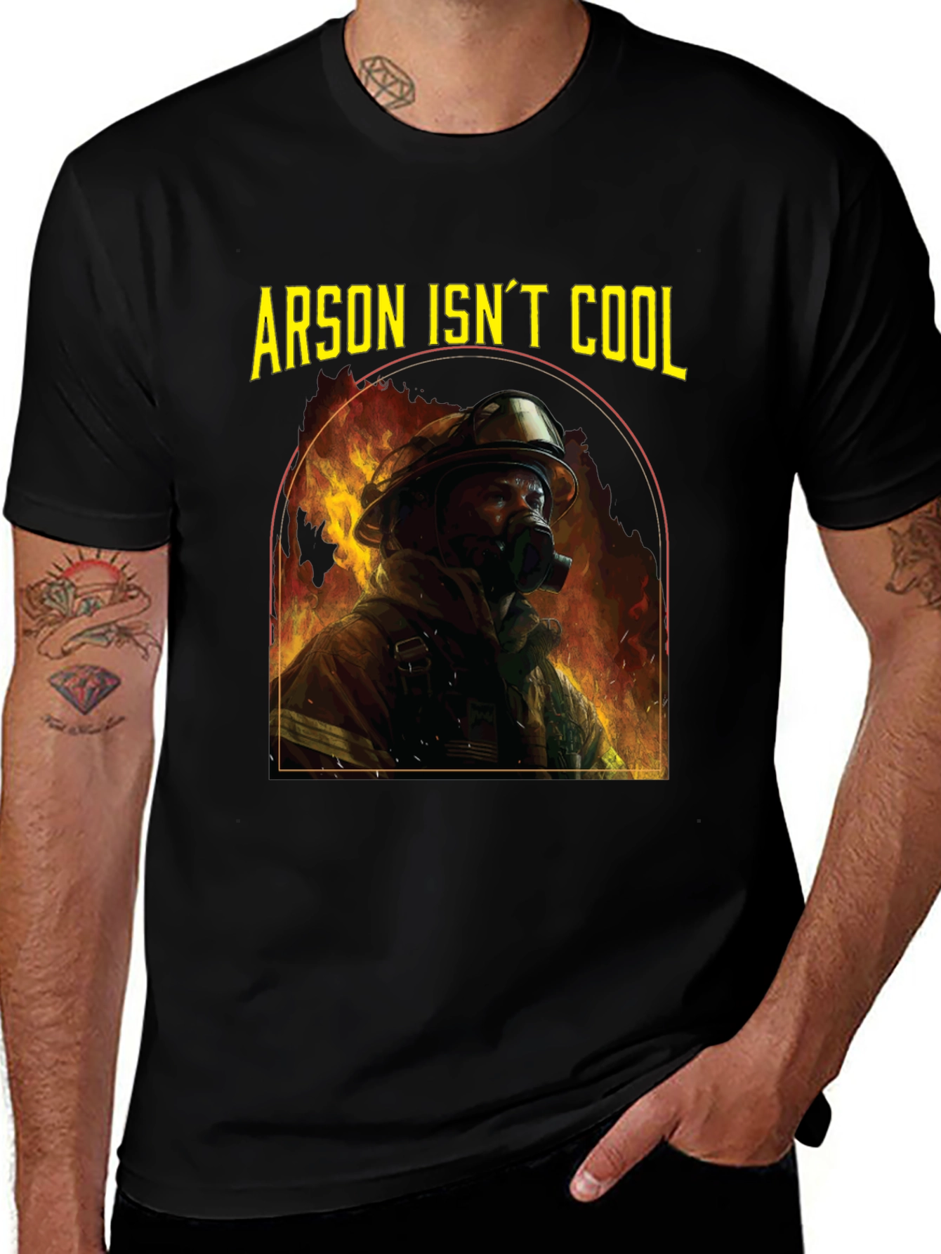 Variant 23 of Arson Isn't Cool Firefighter T-Shirt