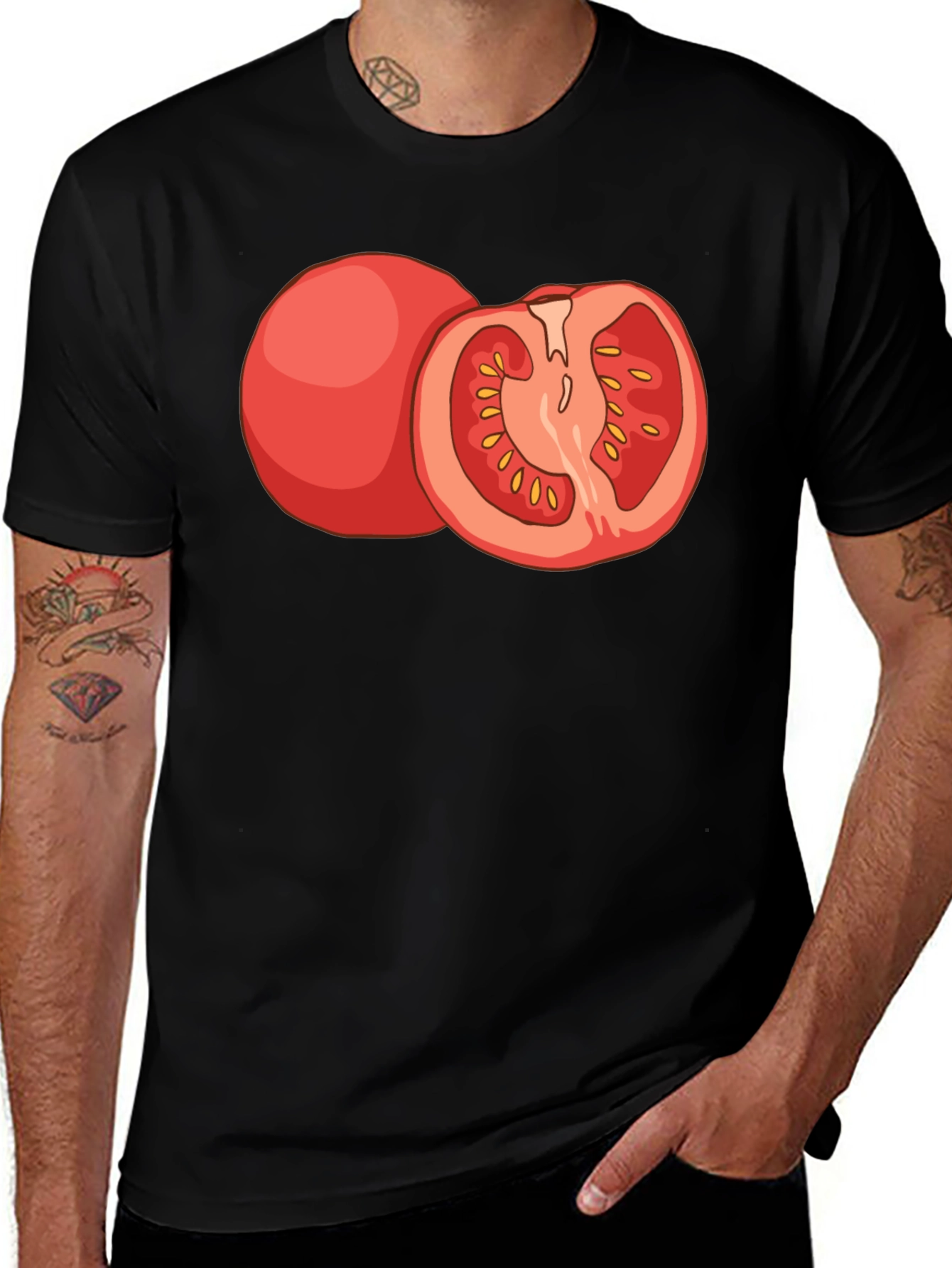 Variant 25 of Tomato Graphic Tee - Fresh Foodie Style