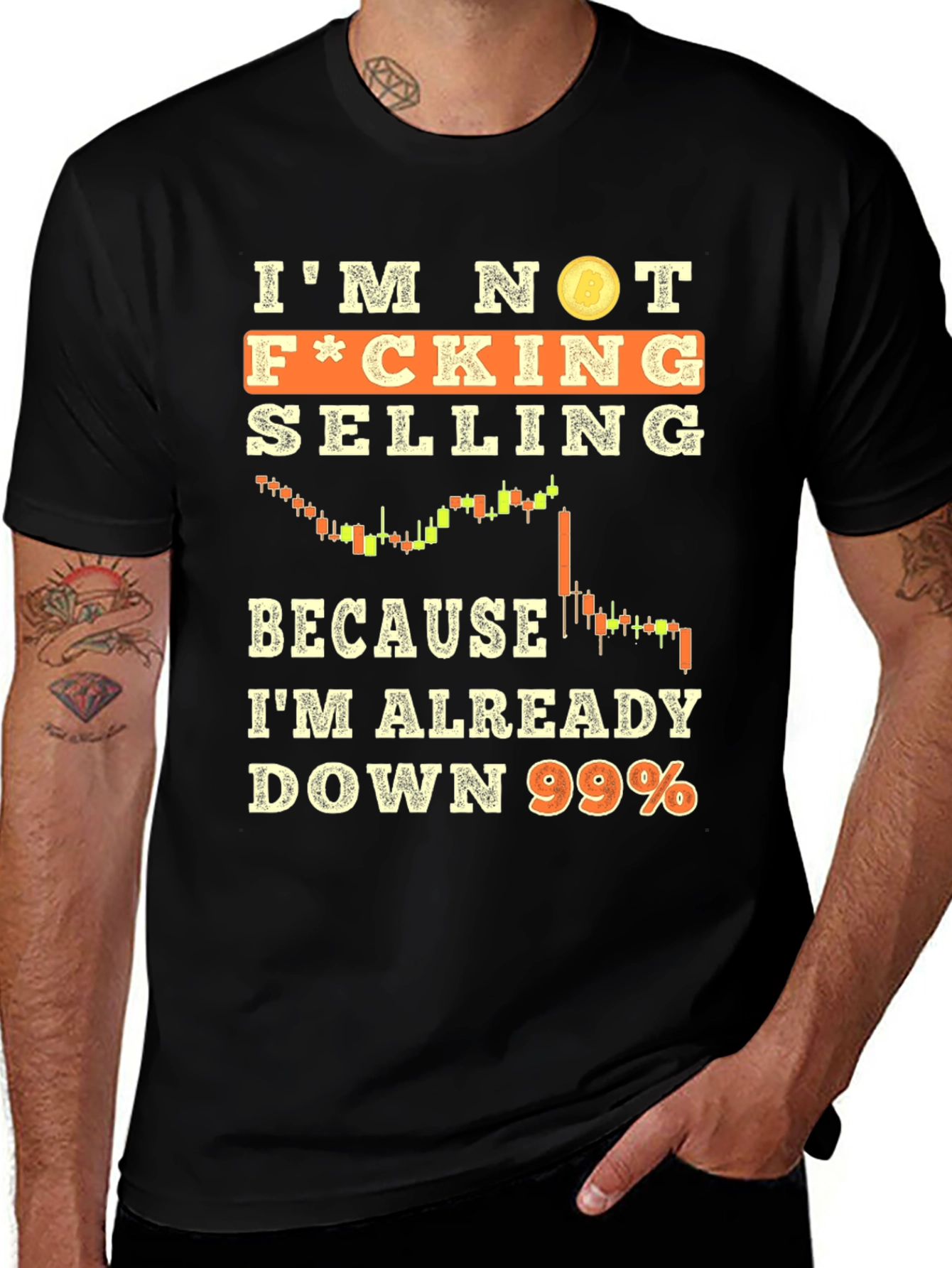 Variant 6 of Crypto Crash Black T-Shirt - I'm Not Selling!