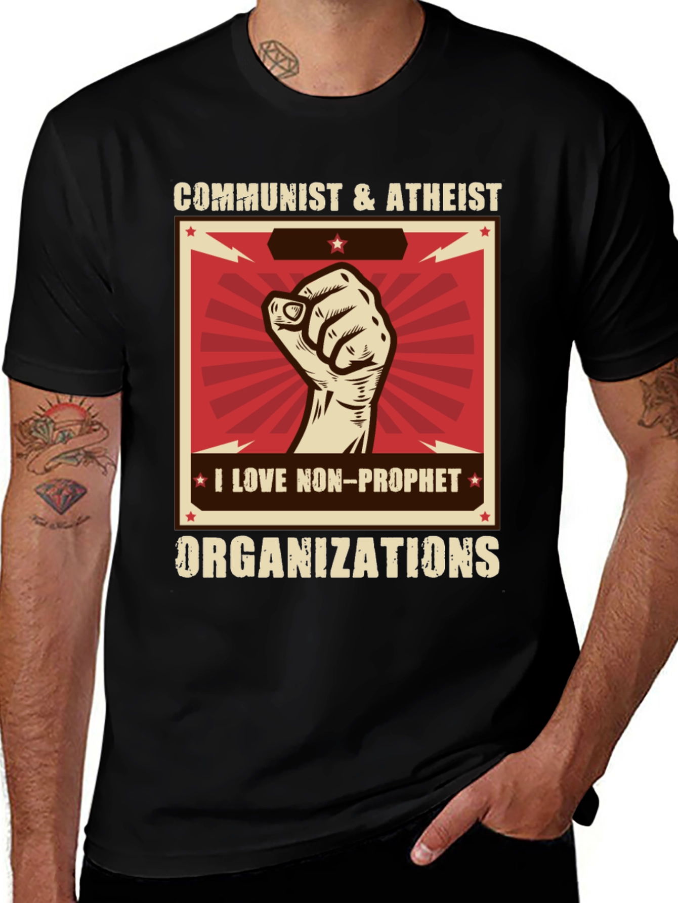 Variant 25 of Communist & Atheist T-Shirt - Non-Profit Love!