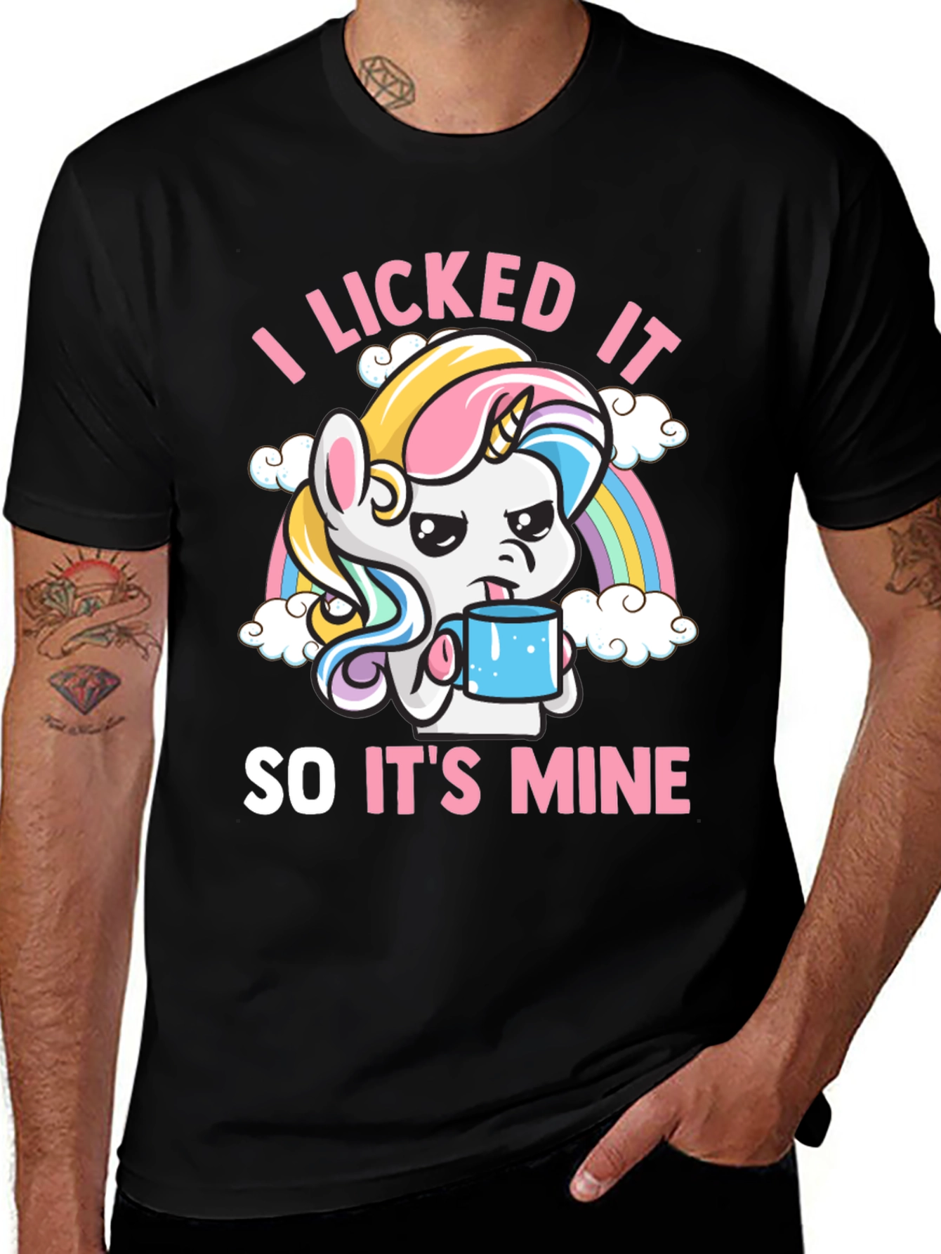 Variant 7 of I Licked It So It's Mine Unicorn Graphic Tee