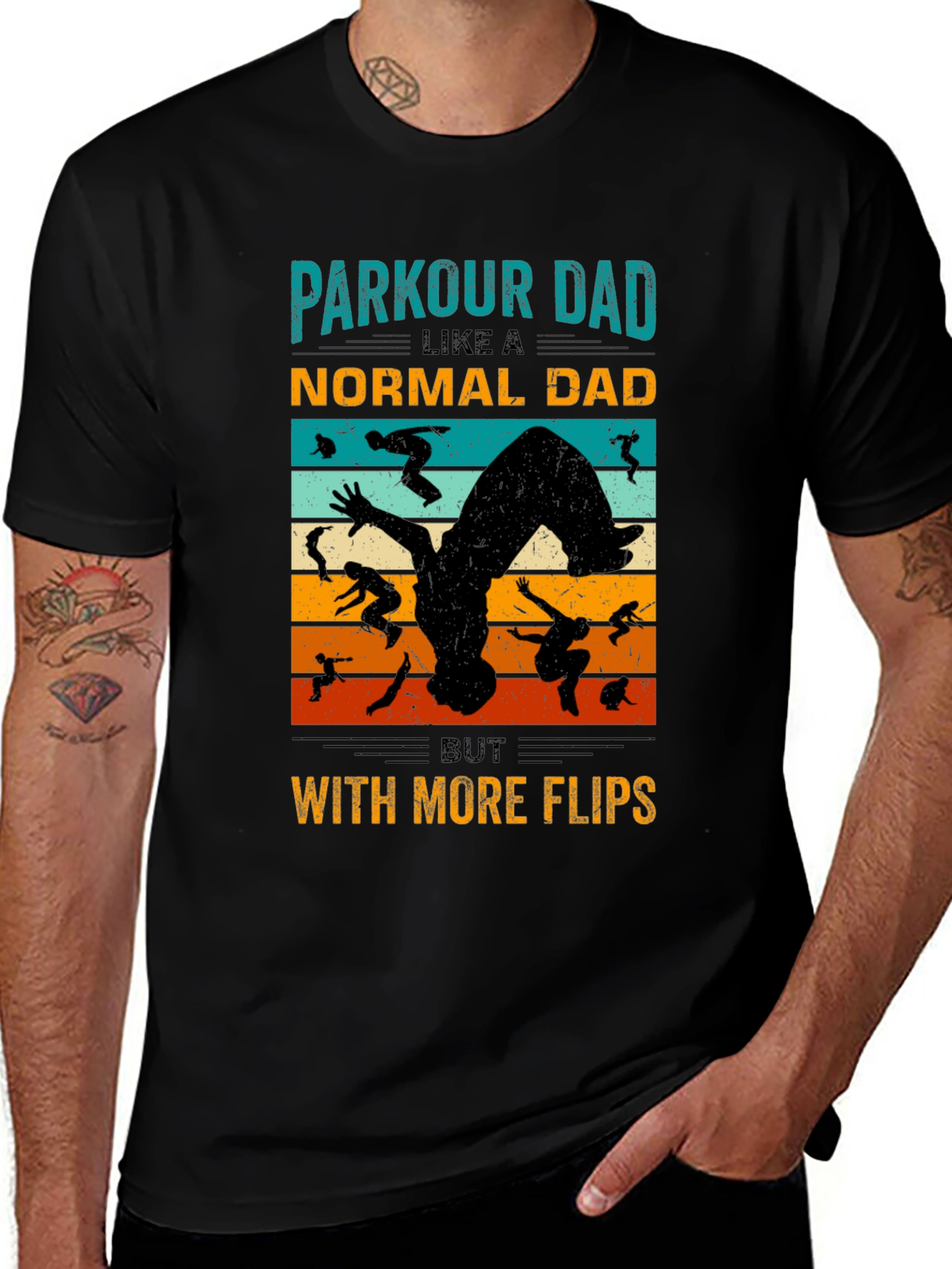 Variant 11 of Parkour Dad Graphic T-Shirt