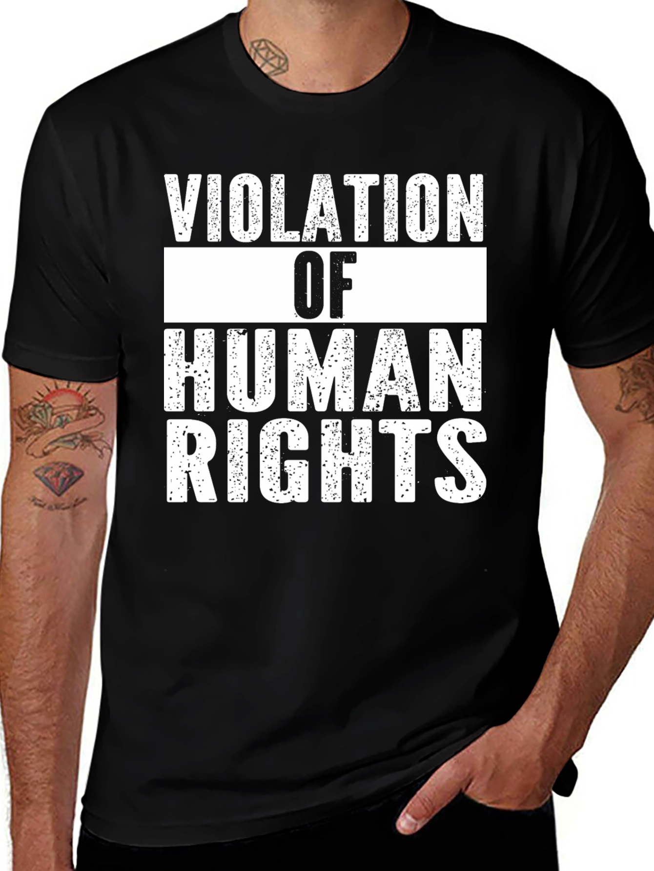 Variant 8 of Violation of Human Rights Graphic Tee
