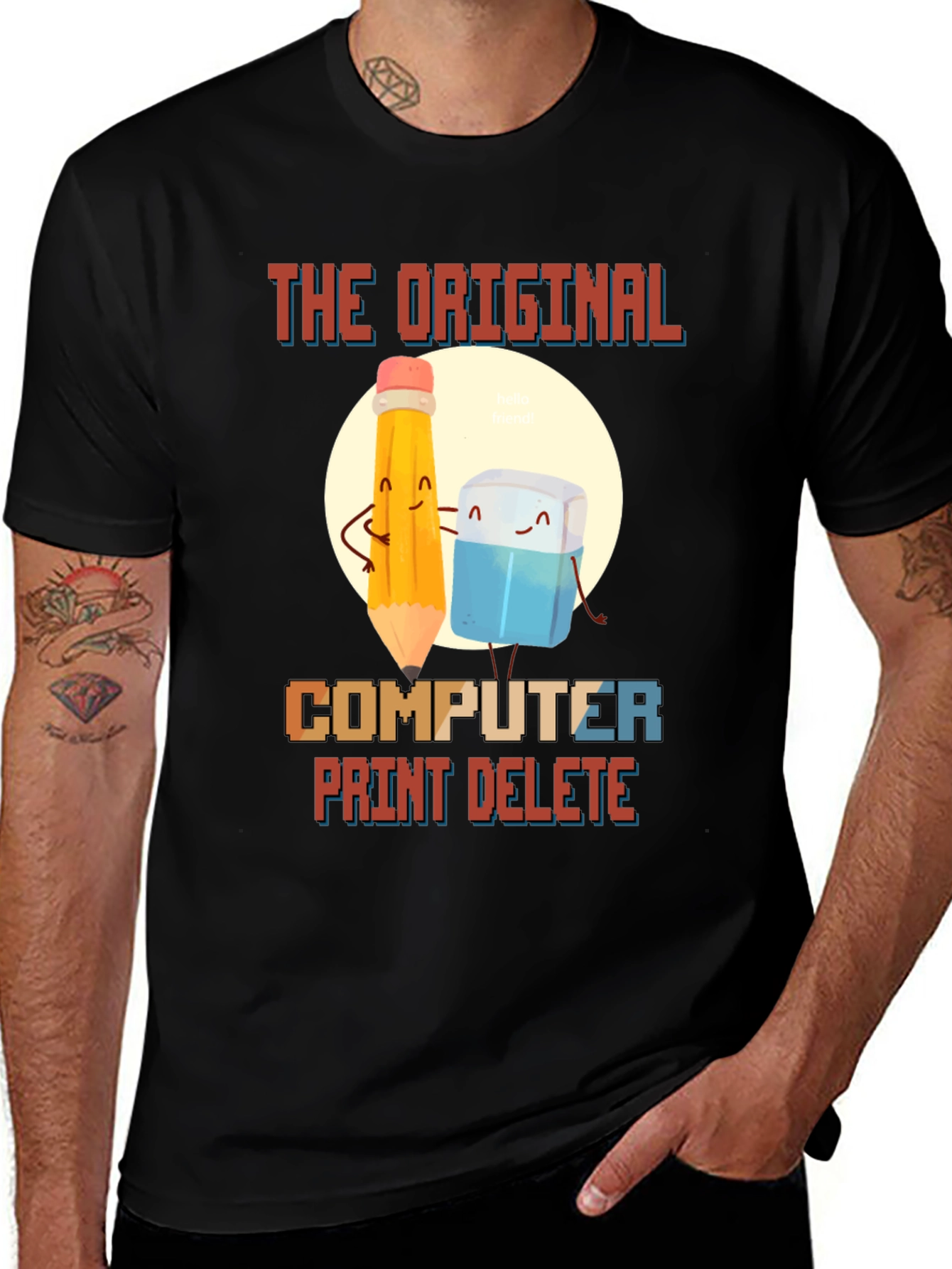 Variant 17 of Original Print Delete T-Shirt - Funny Computer Tee