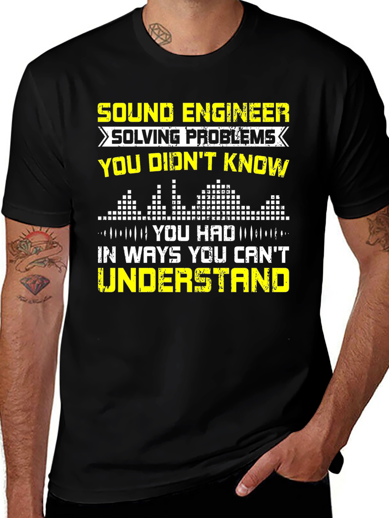 Variant 21 of Sound Engineer T-Shirt - Solving Problems You Didn't Know