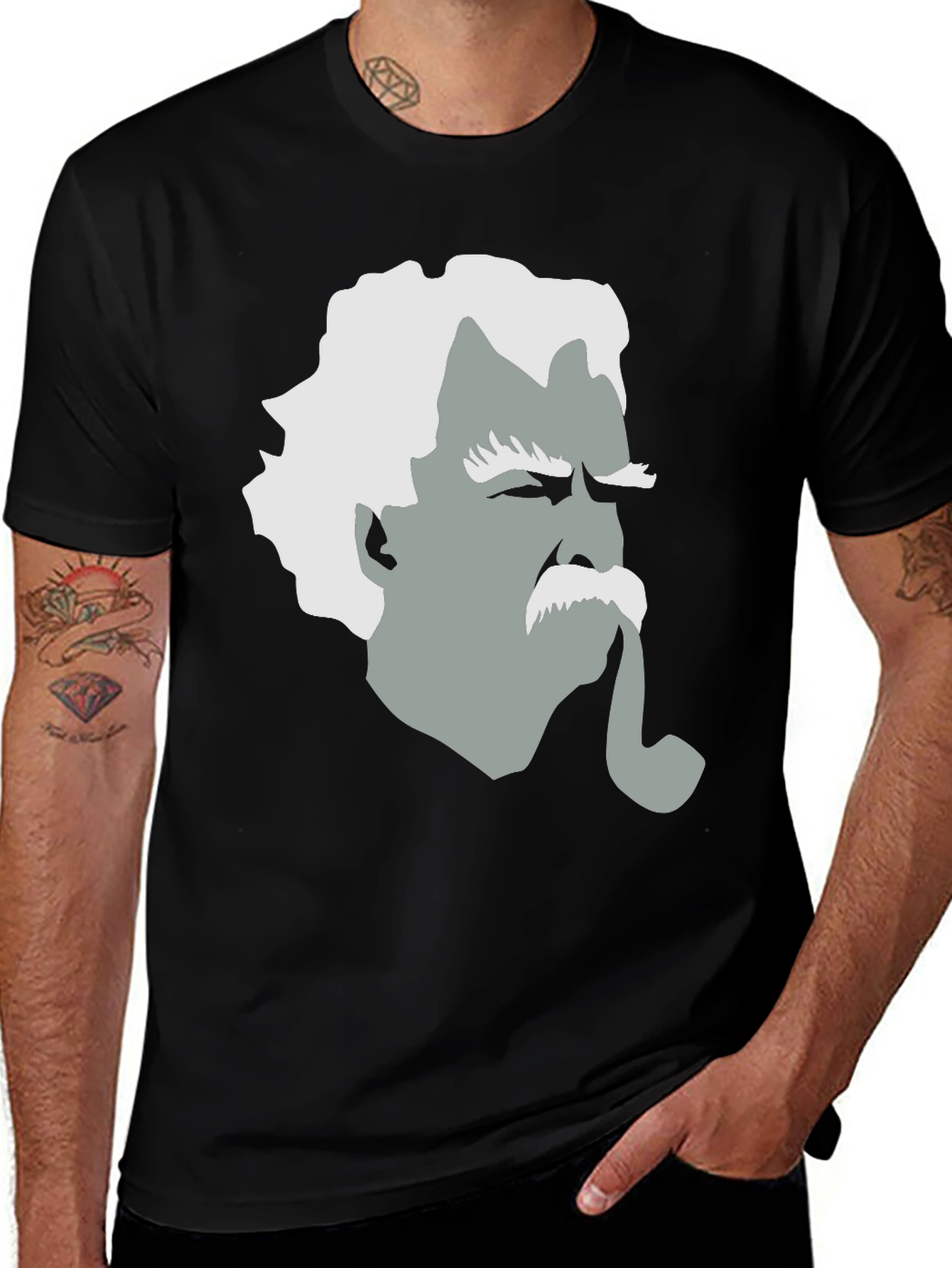 Mark Twain Portrait T-Shirt - Literary Humor Tee