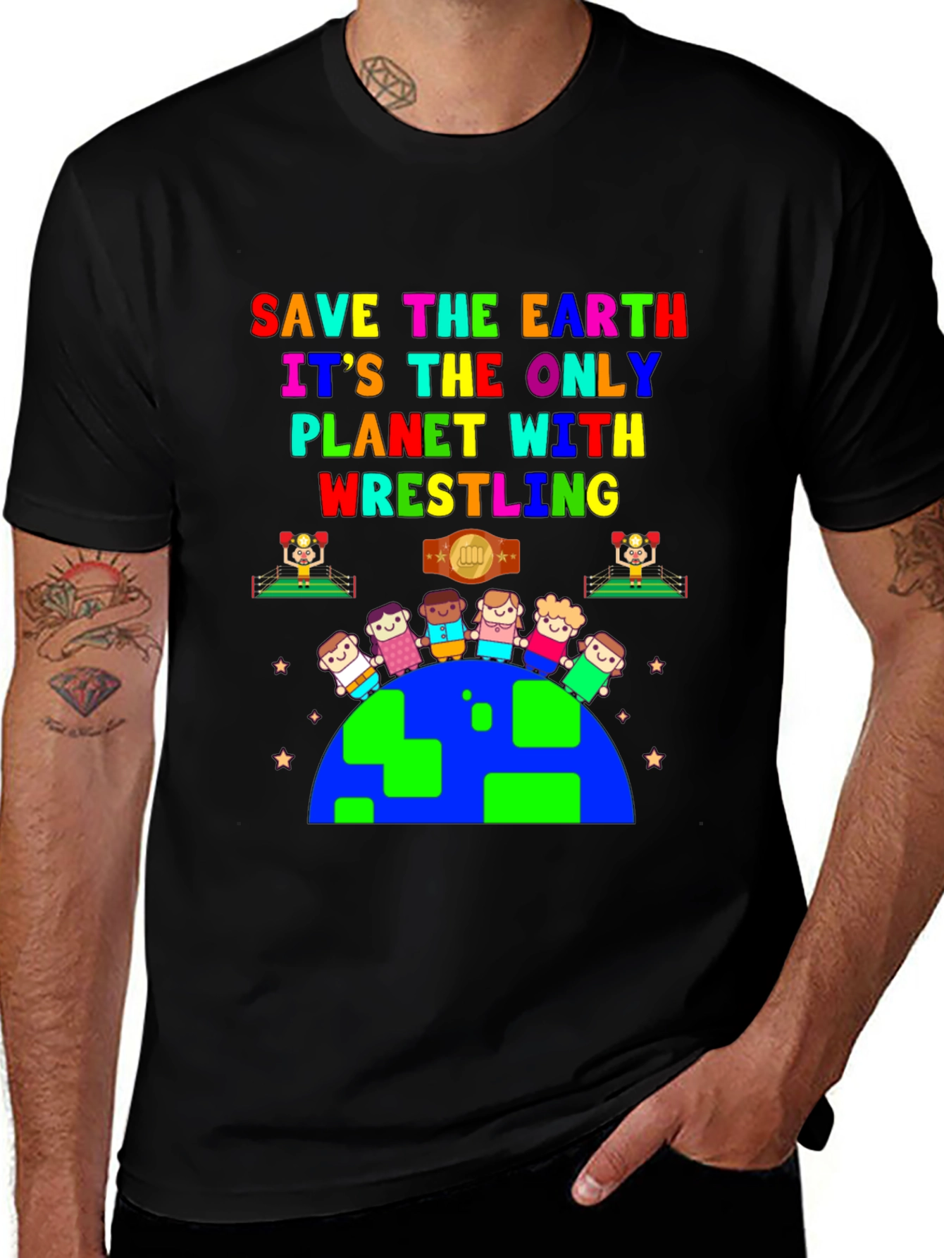 Variant 14 of Save the Earth Wrestling T-Shirt