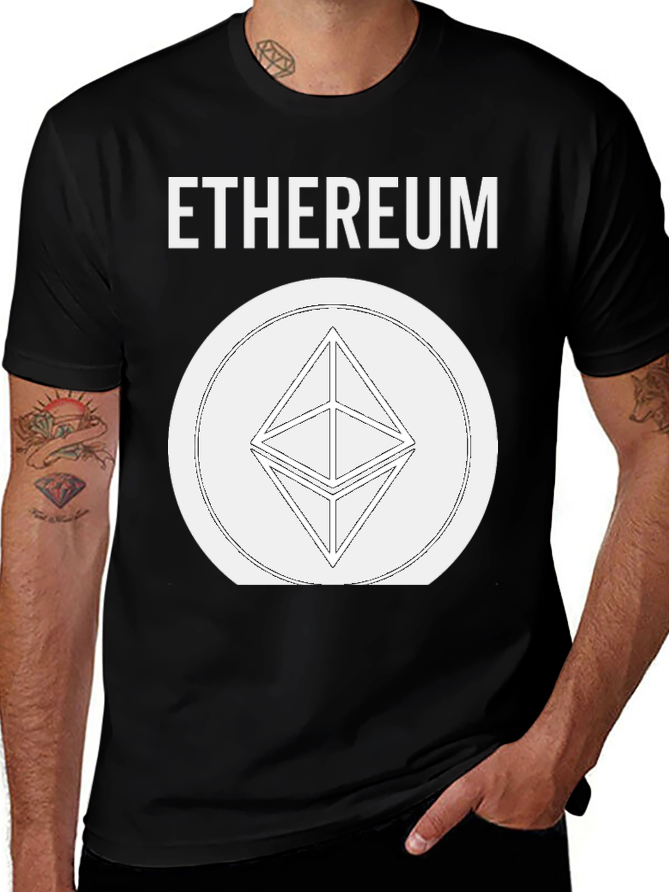 Variant 2 of Ethereum Crypto Black T-Shirt