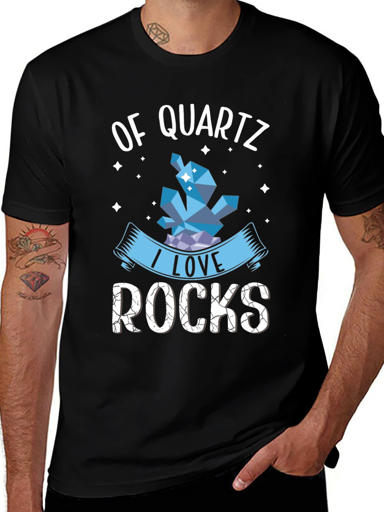 Variant 23 of Of Quartz I Love Rocks T-Shirt - Geologist Gift