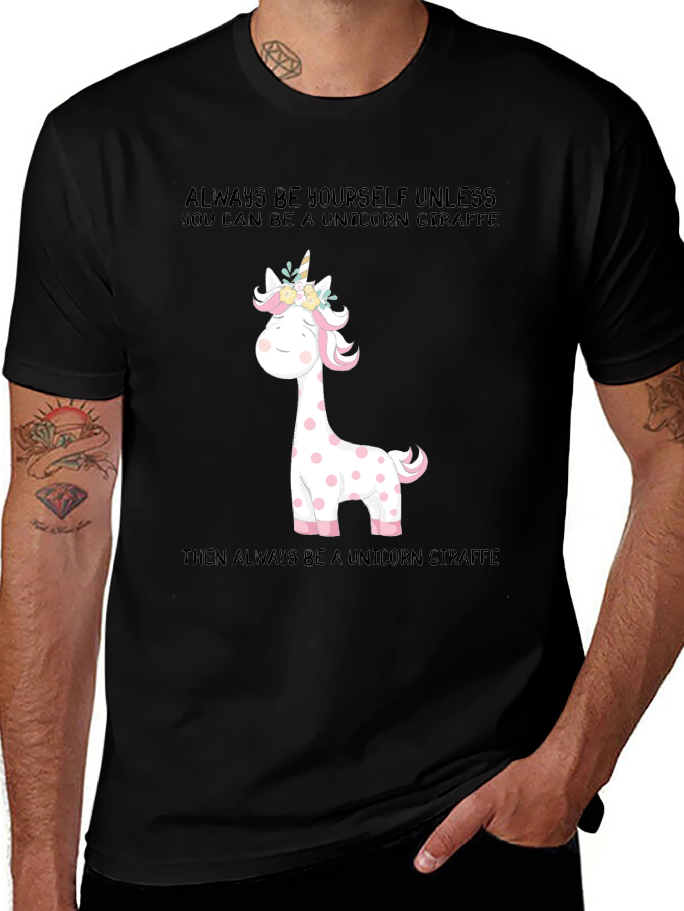 Variant 7 of Unicorn Giraffe Graphic Tee - Funny Statement Shirt