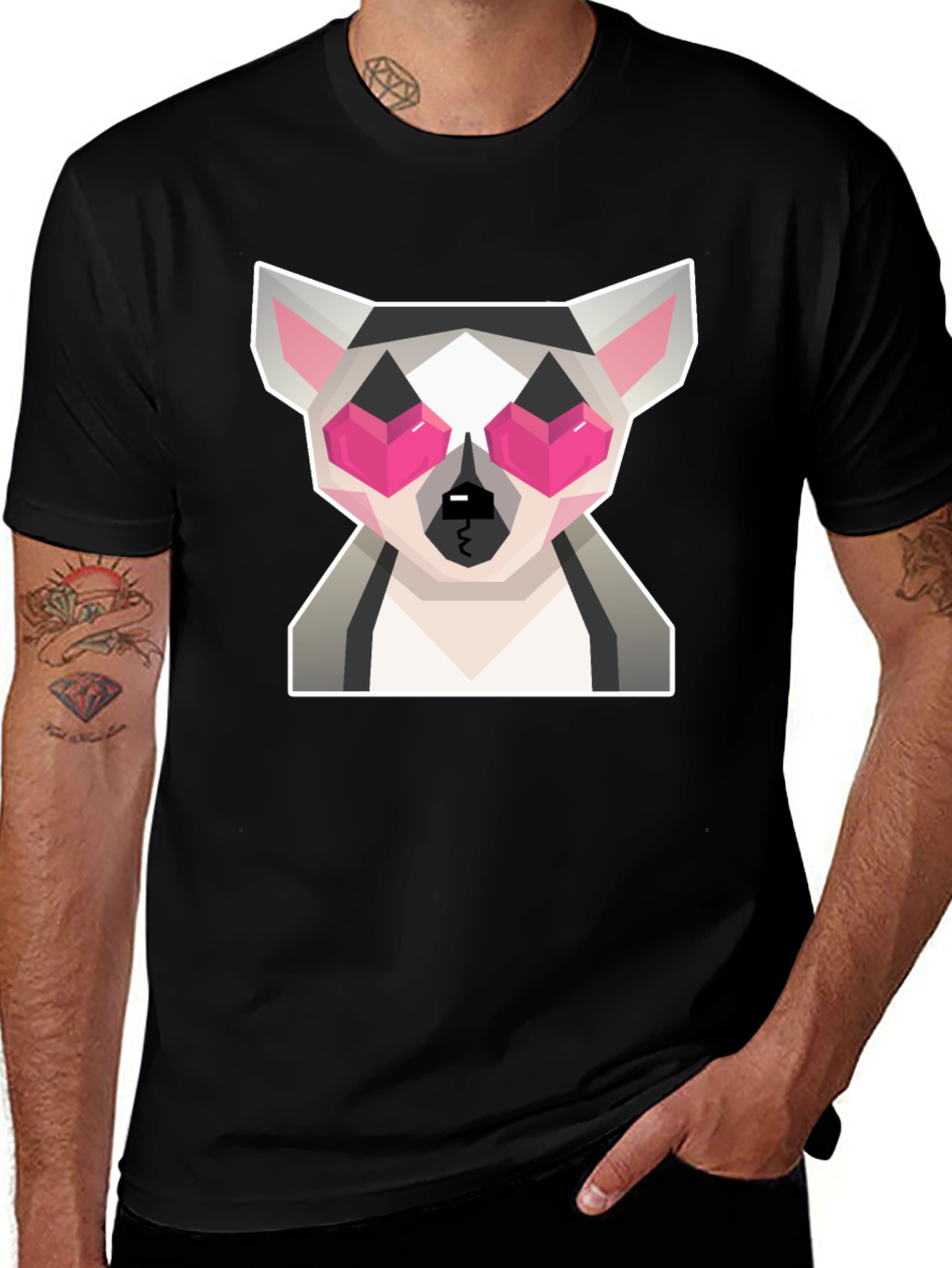 Variant 8 of Geometric Lemur T-Shirt