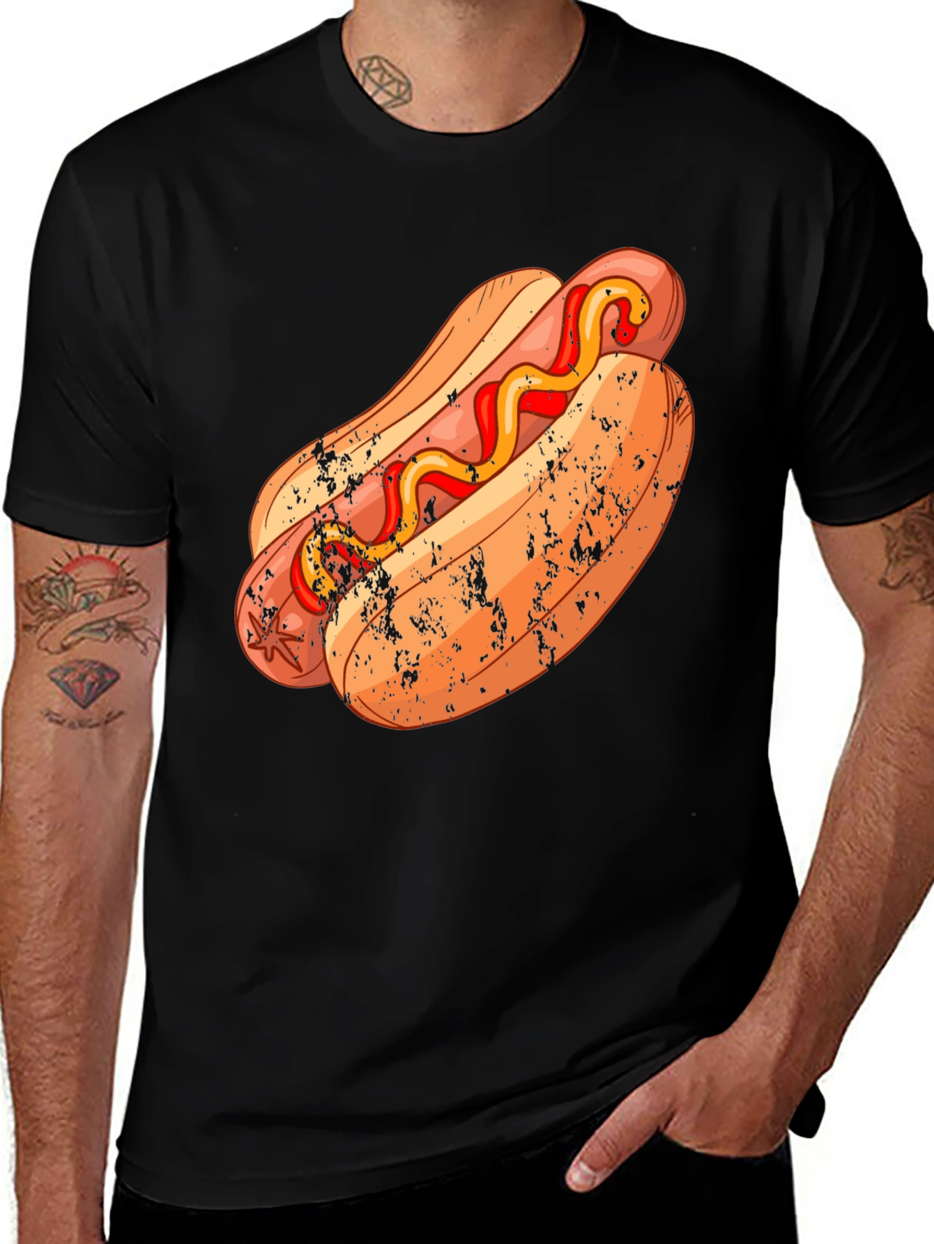 Variant 28 of Hot Dog Graphic T-Shirt - Foodie Tee