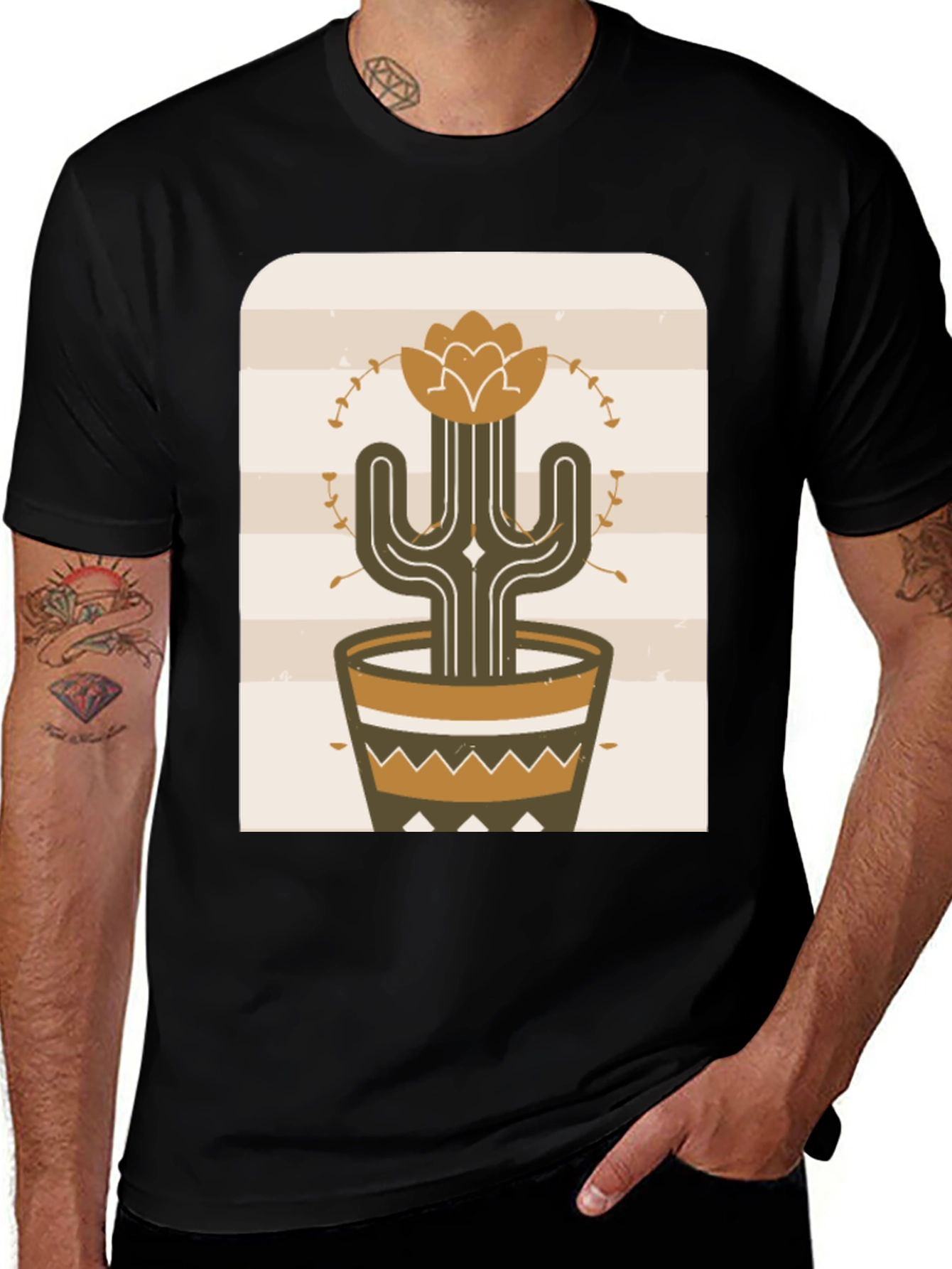 Variant 26 of Cactus Flower Graphic Tee - Modern Desert Style