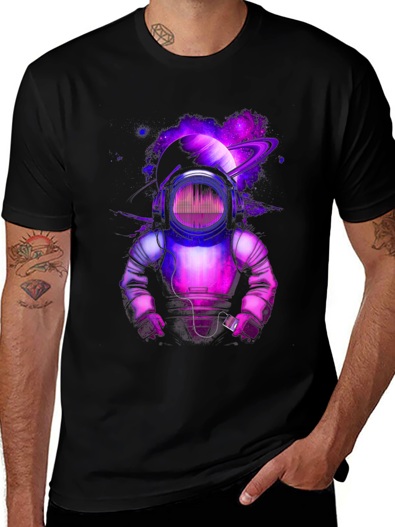 Variant 28 of Cosmic DJ Astronaut Graphic Tee