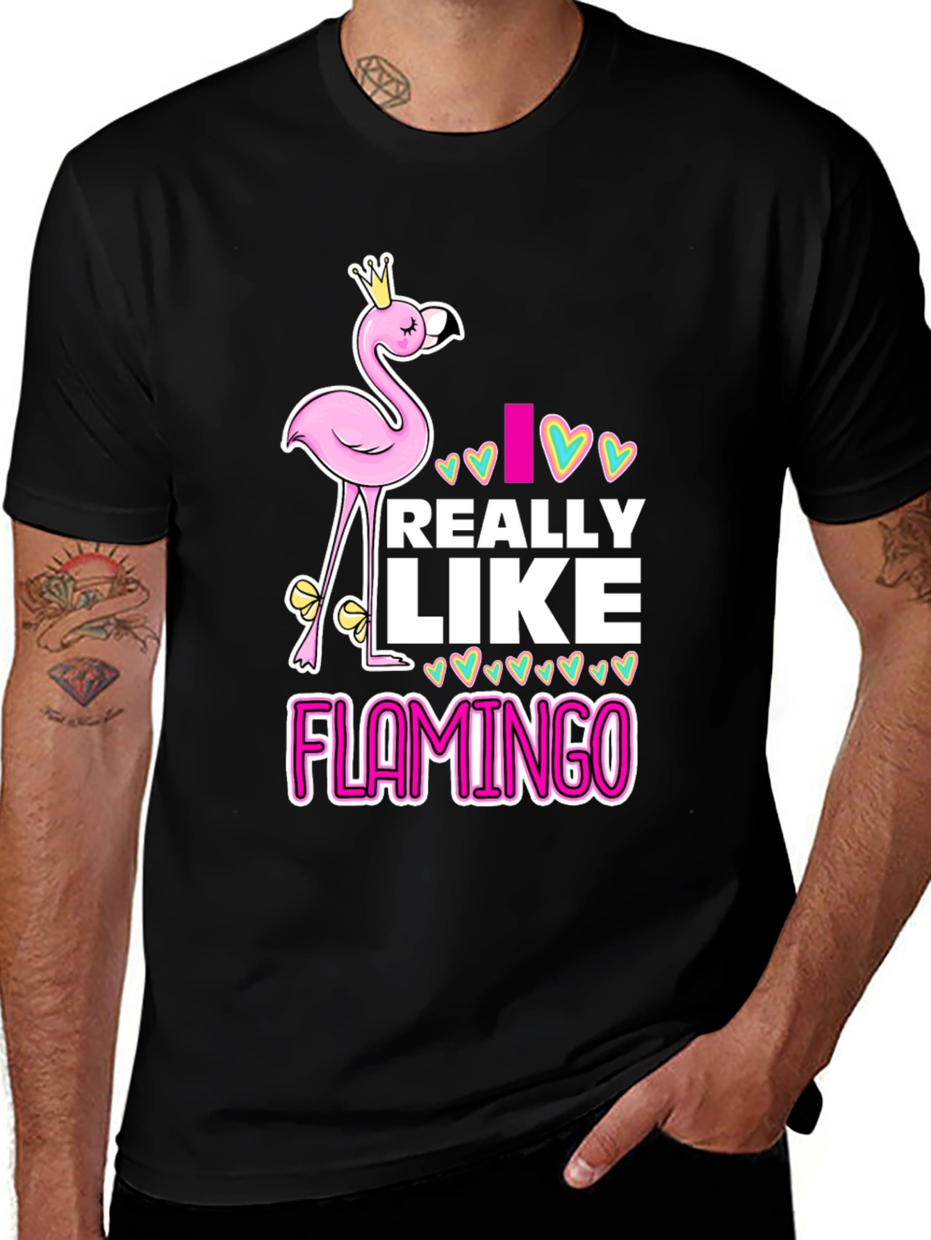 Variant 10 of I Really Like Flamingo Graphic T-Shirt