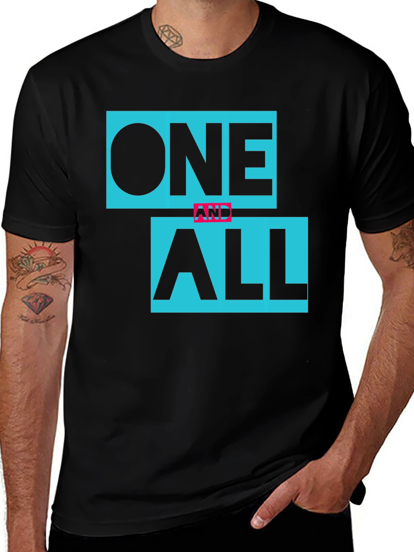 Variant 6 of One and All Graphic Tee - Casual Black T-Shirt