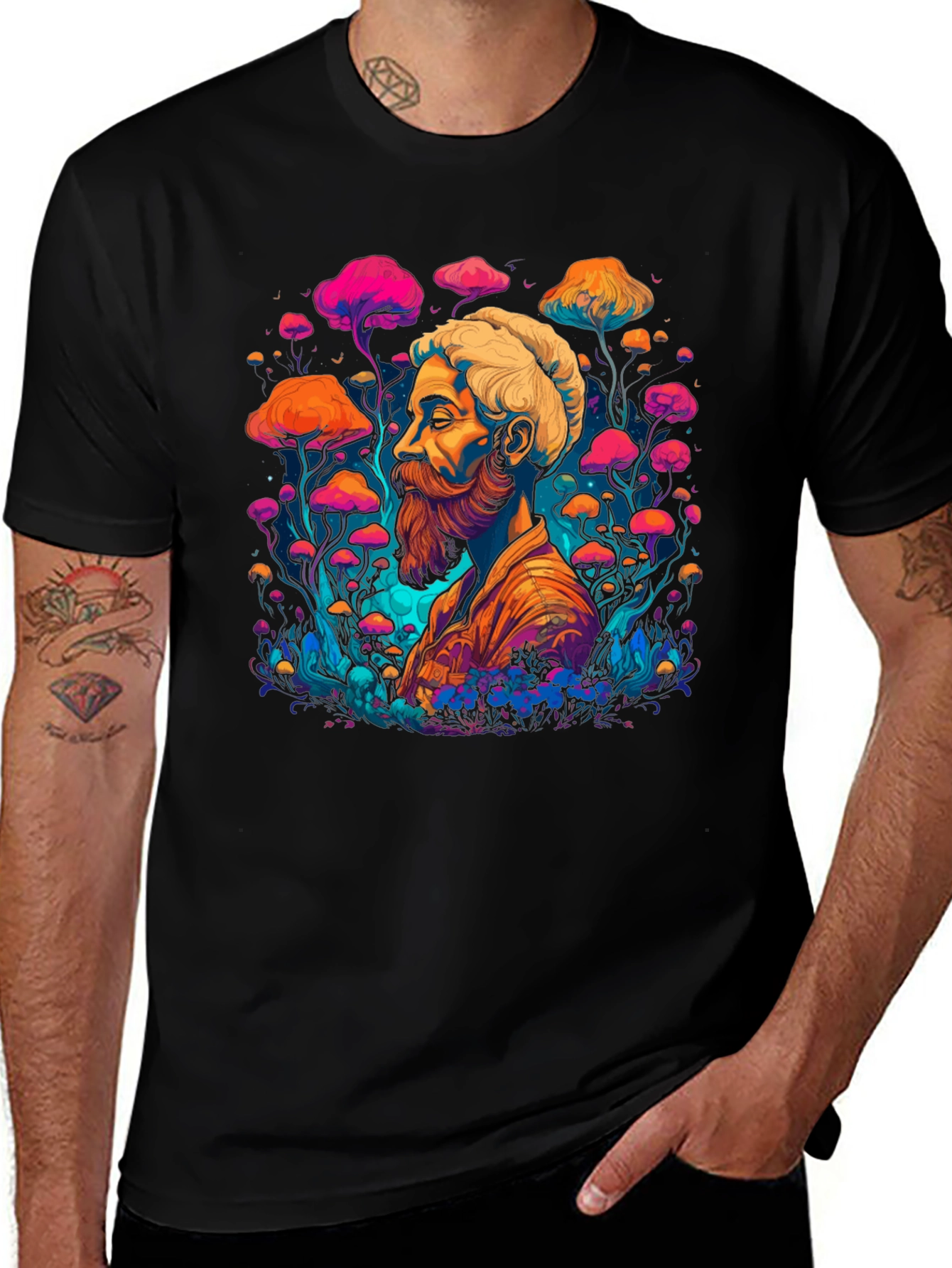 Variant 10 of Psychedelic Shroom Guy Graphic T-Shirt
