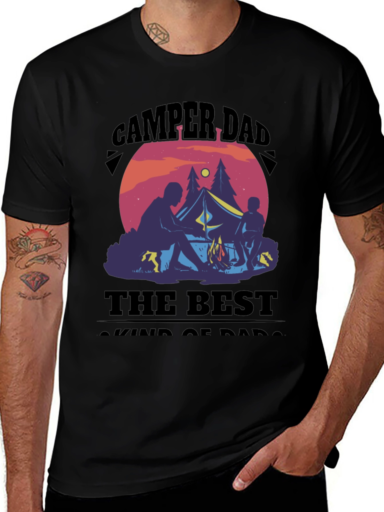 Black Camper Dad T-Shirt: The Best Kind of Dads main image