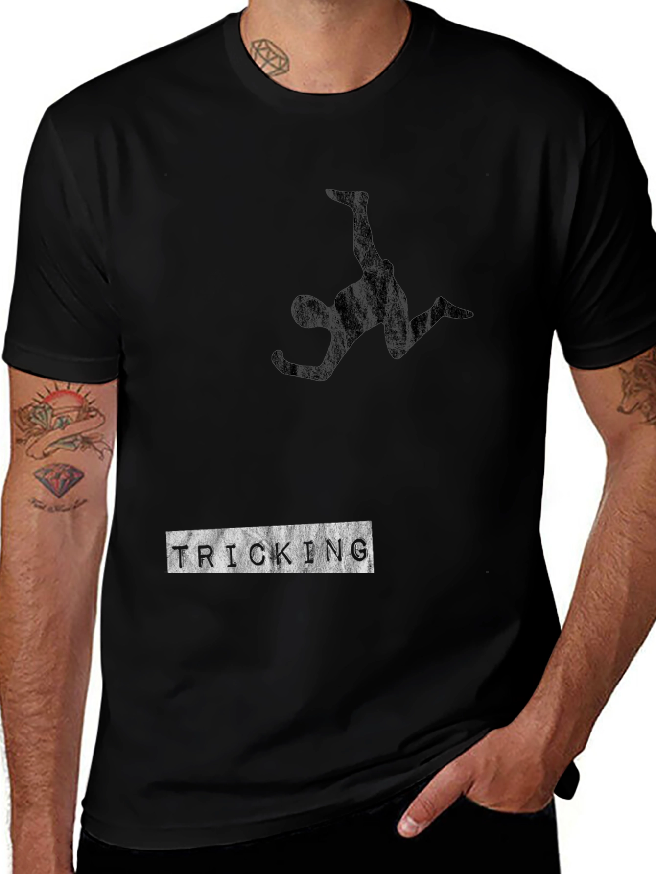 Variant 18 of Tricking Black T-Shirt - Gymnastics Athlete Tee