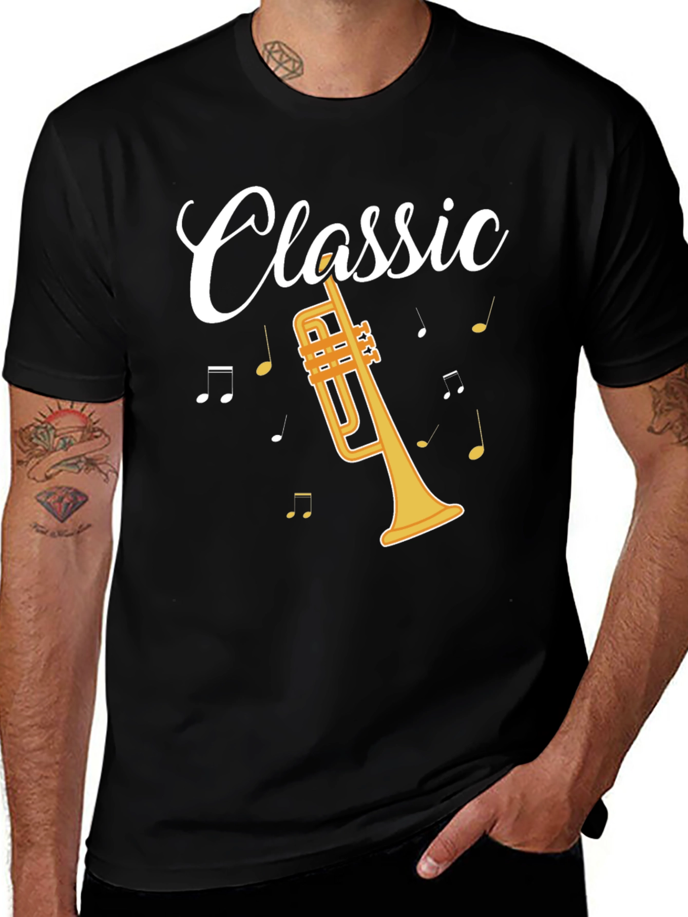 Variant 18 of Classic Trumpet Graphic Tee - Musician's Style