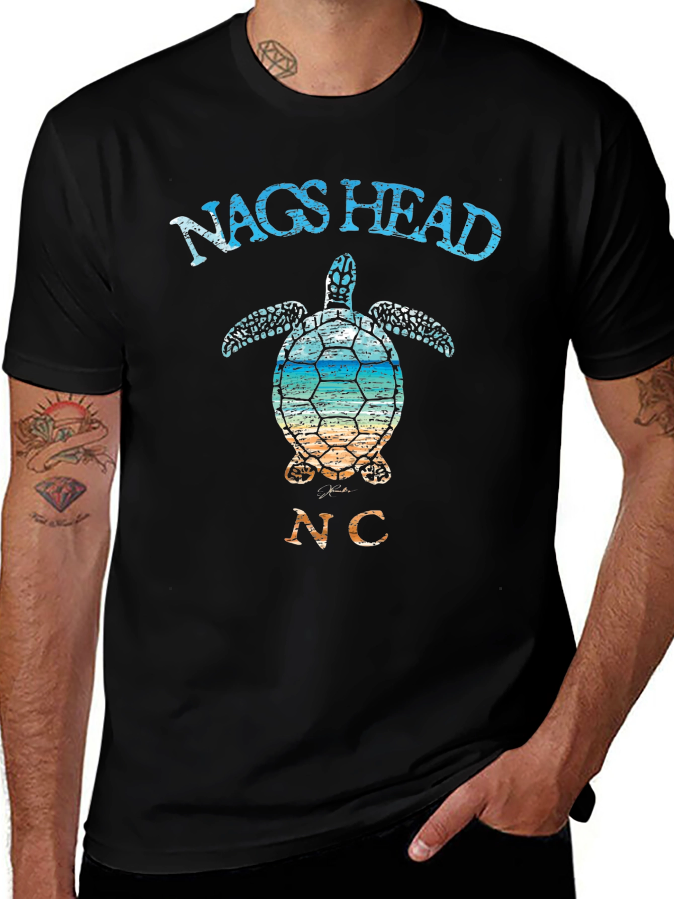 Nags Head NC Sea Turtle Graphic T-Shirt