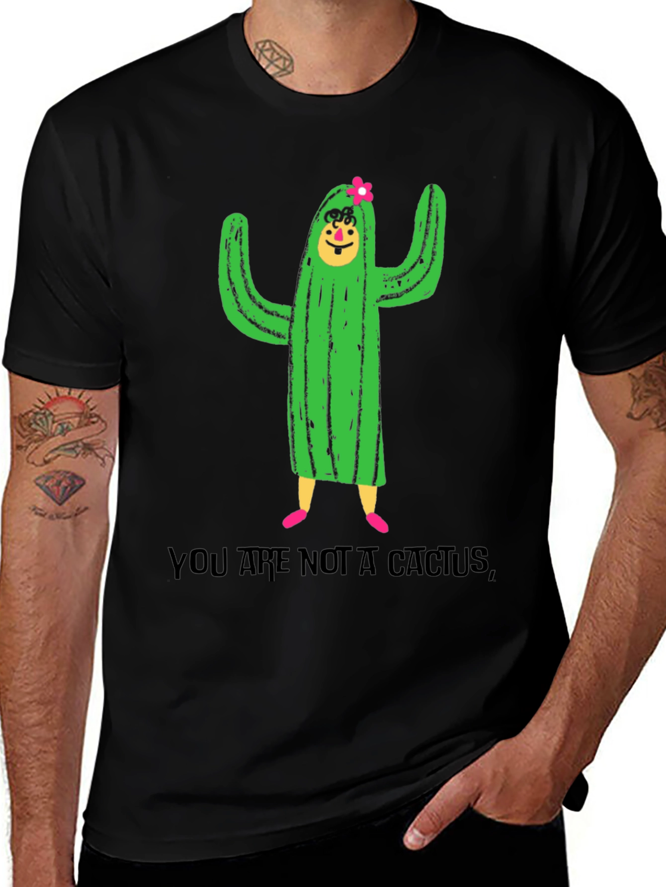 Variant 29 of Funny Cactus Costume T-Shirt - You Are Not A Cactus Tee