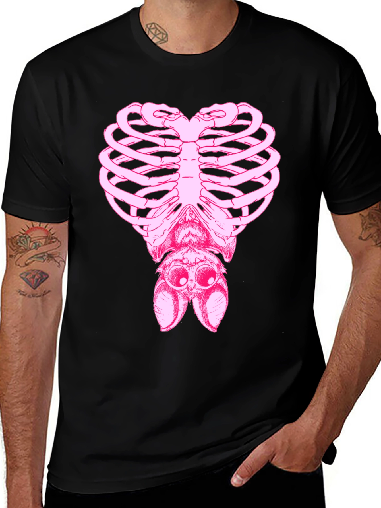 Variant 23 of Rib Cage Spider Graphic Tee