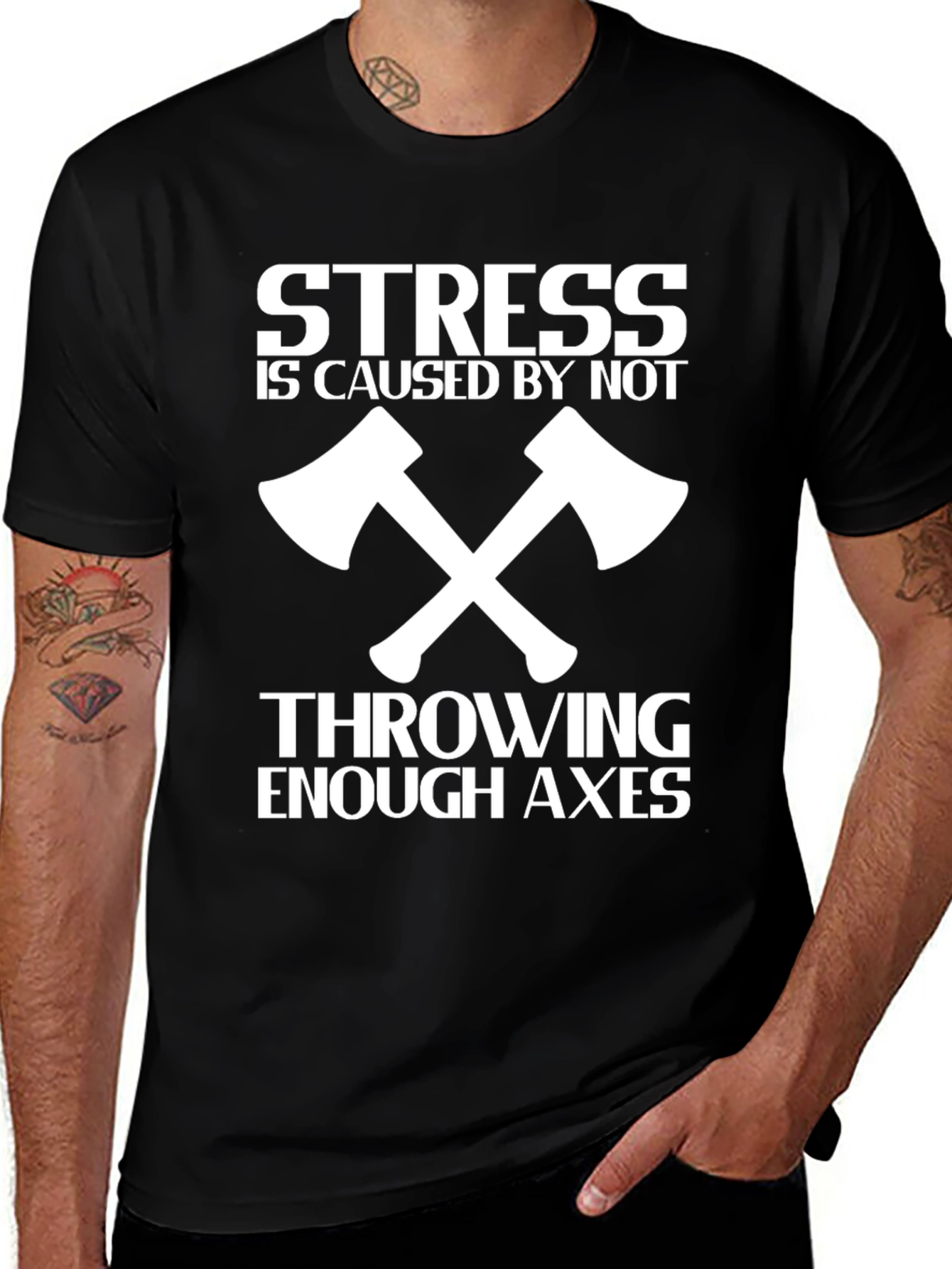 Variant 12 of Stress Axes Throwing T-Shirt