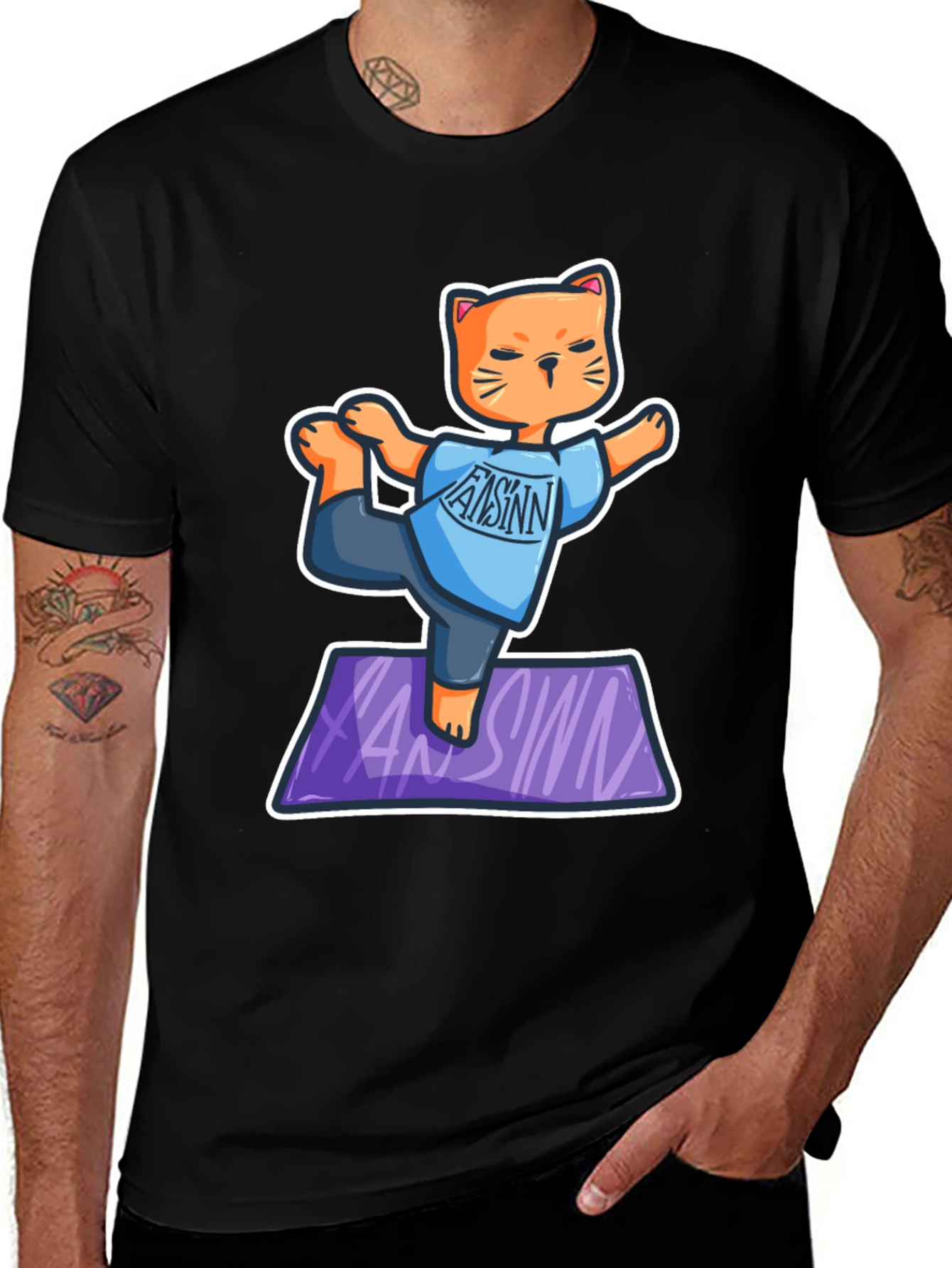 Variant 27 of Yoga Cat T-Shirt - Funny Graphic Tee