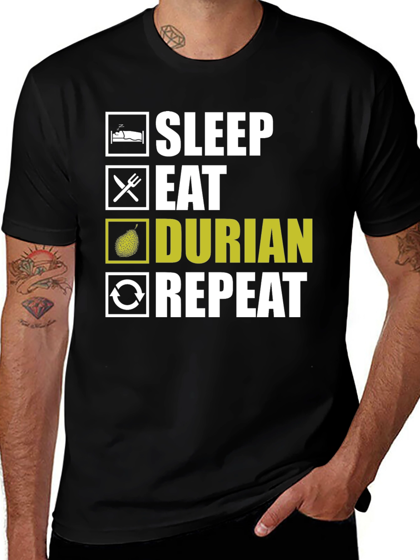 Variant 14 of Sleep Eat Durian Repeat T-Shirt