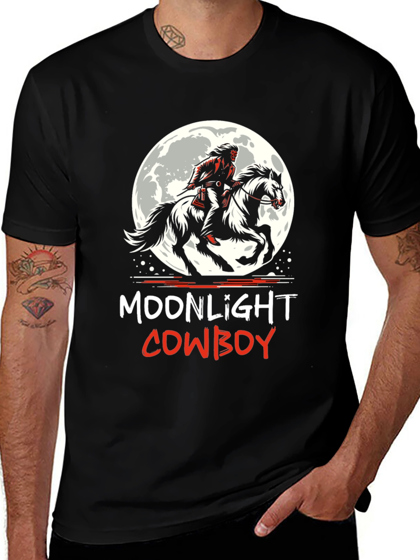 Variant 7 of Moonlight Cowboy Graphic T-Shirt