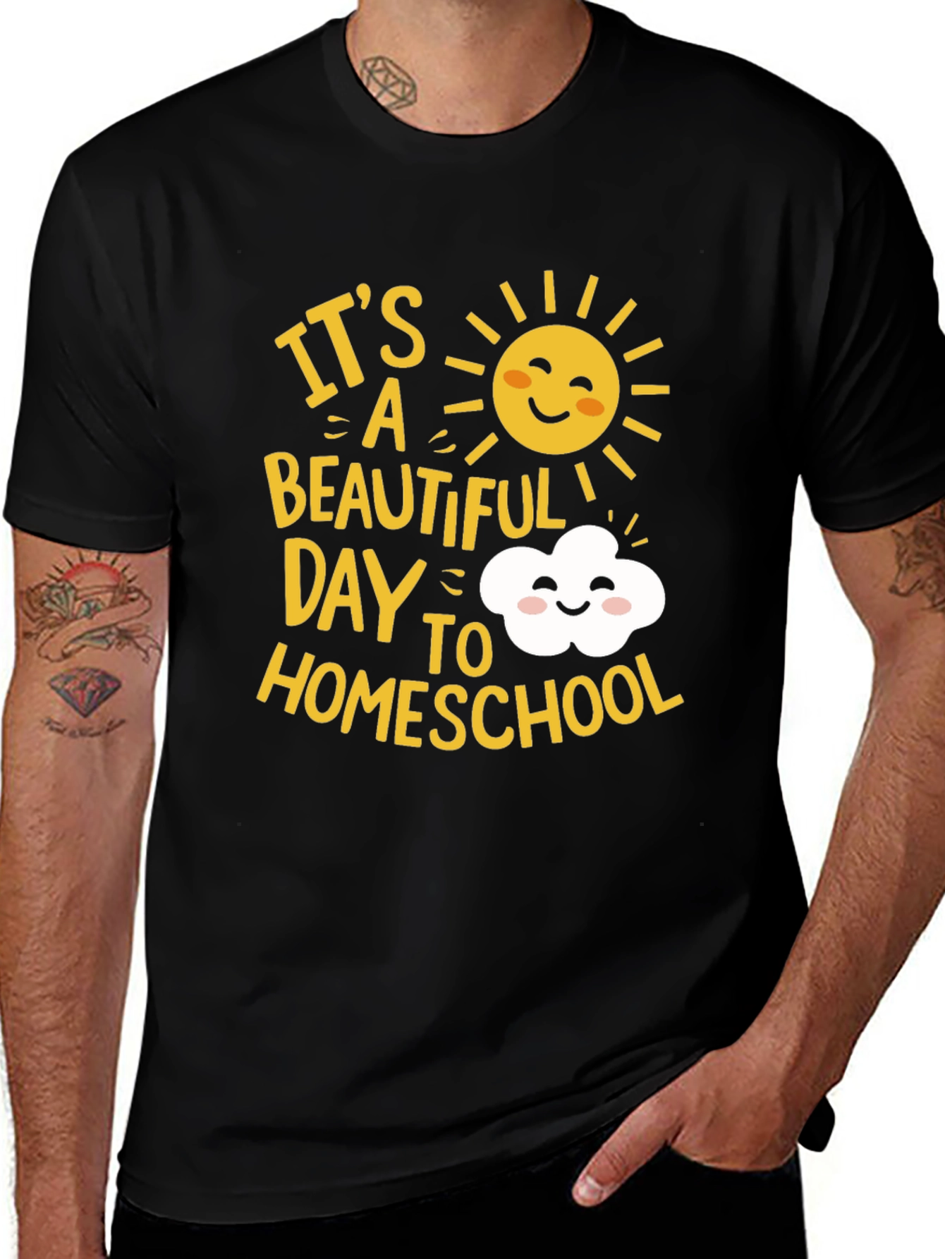 Variant 2 of It's a Beautiful Day to Homeschool Graphic Tee