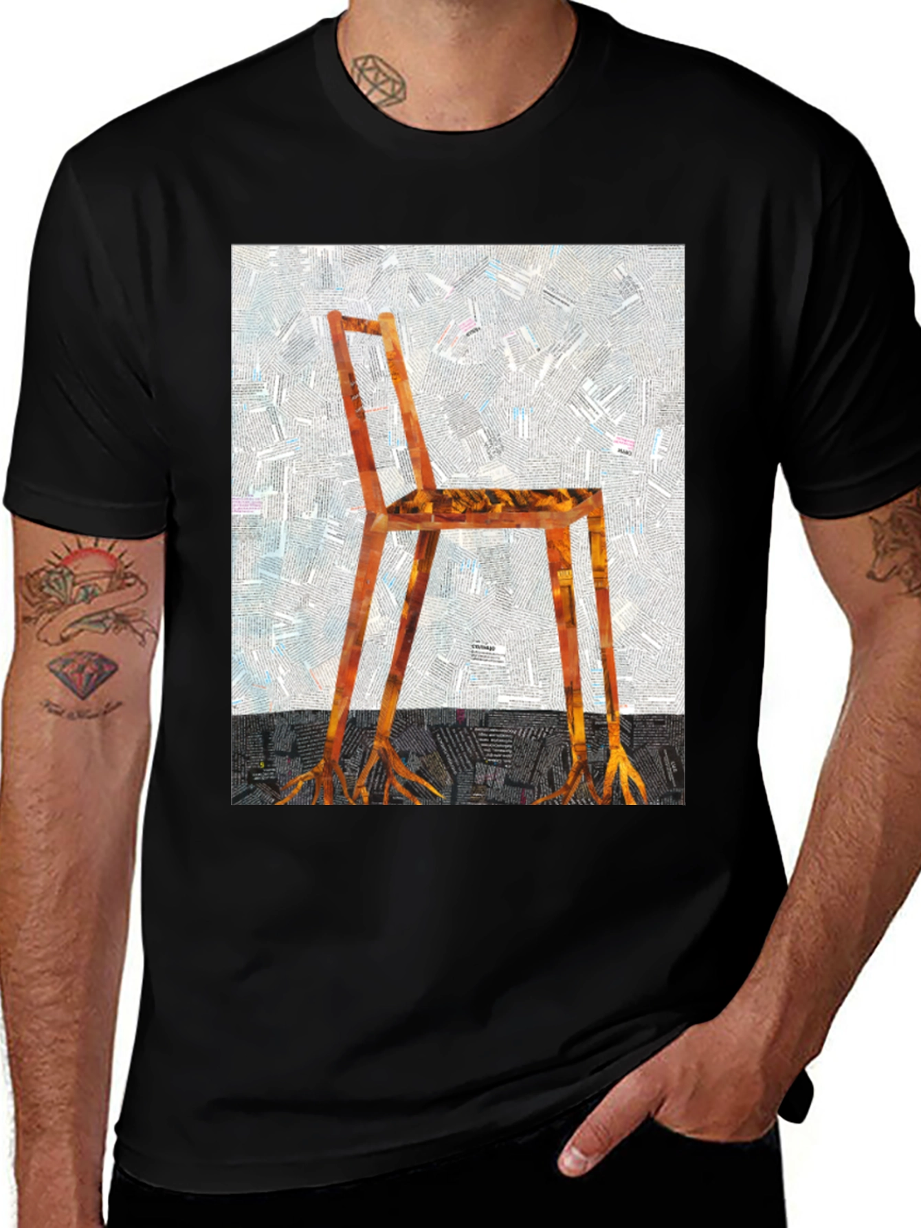 Variant 10 of Artistic Chair Graphic Tee - Unique Design, Comfortable Fit