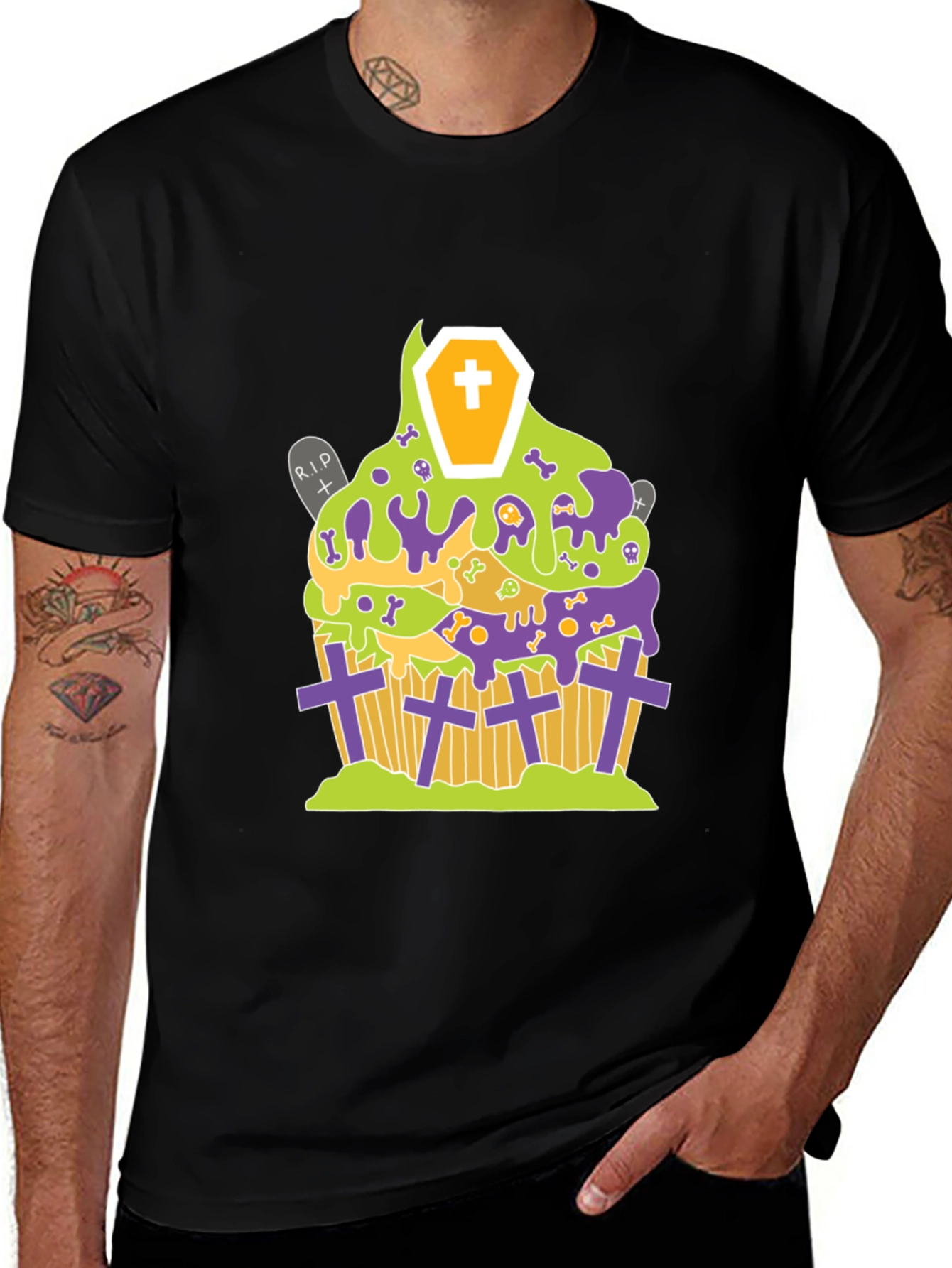 Halloween Cupcake T-Shirt, Graveyard Treat Tee