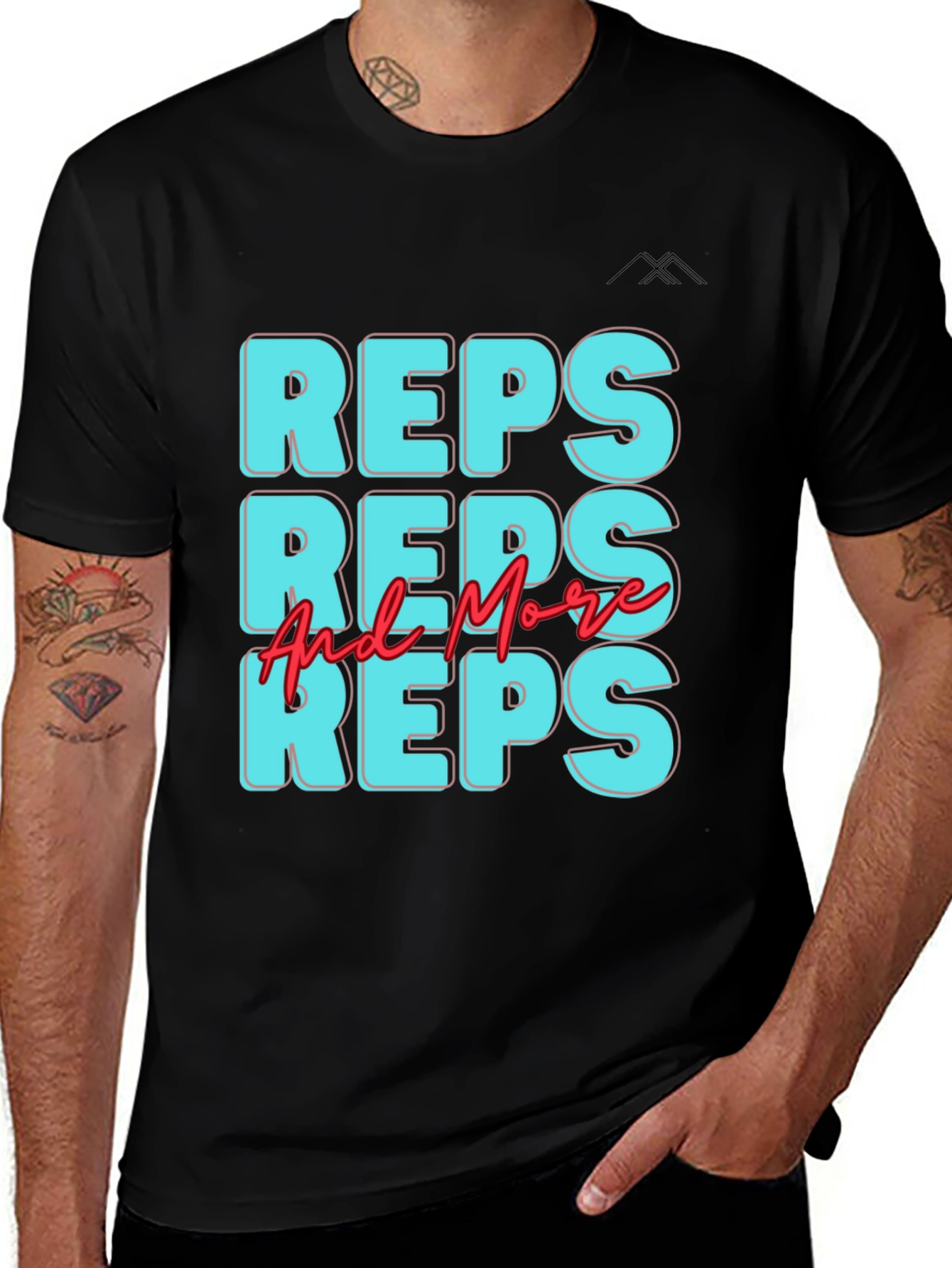 Variant 30 of Reps and More Reps Black Graphic Tee