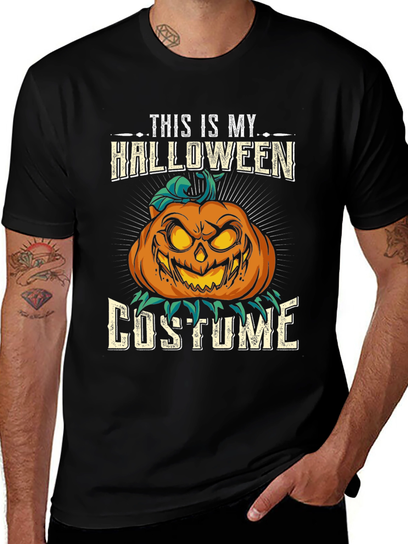 Halloween Costume Pumpkin Graphic Tee
