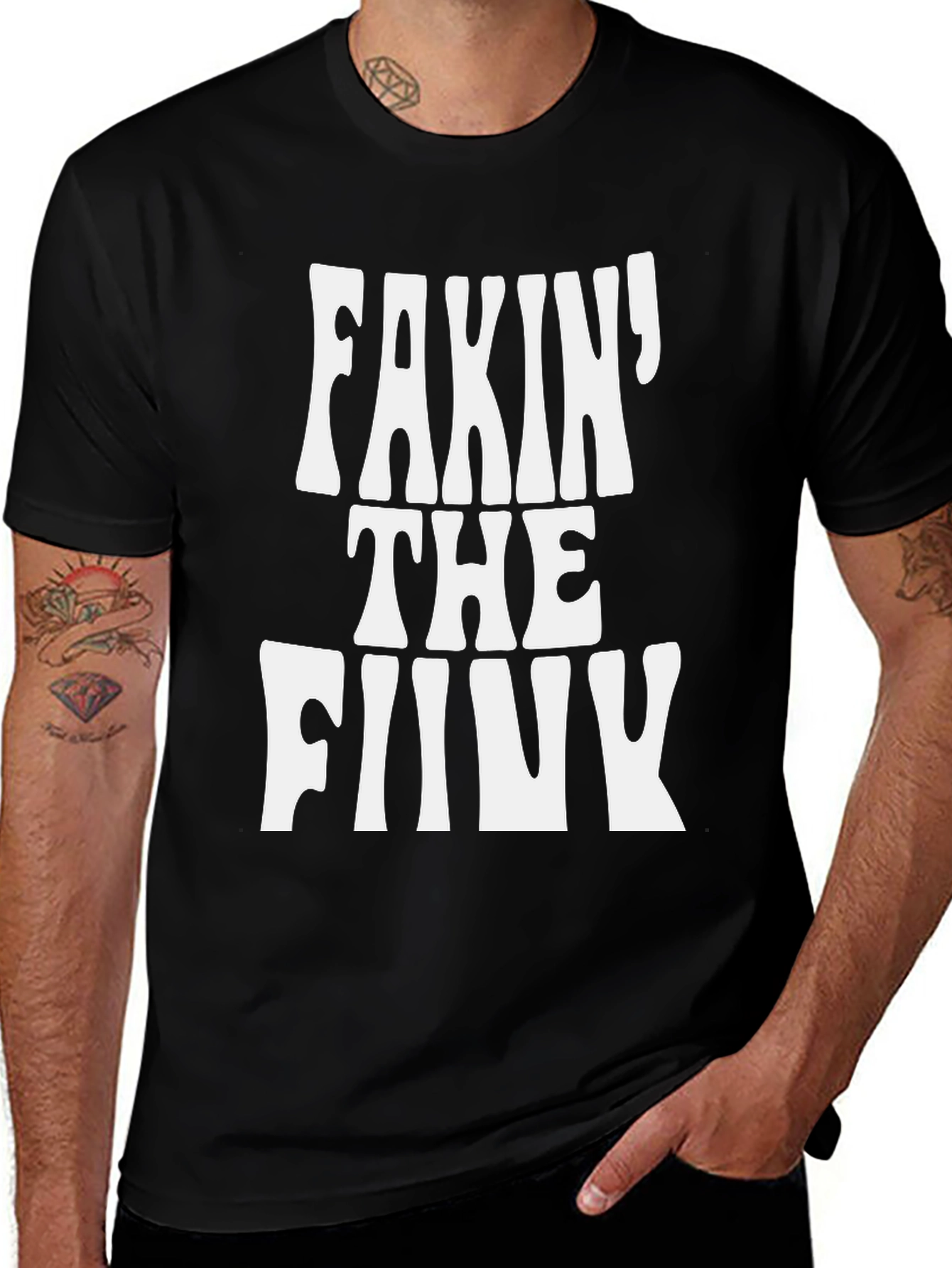 Variant 23 of Fakin' the Funk Graphic Tee - Black Cotton T-Shirt