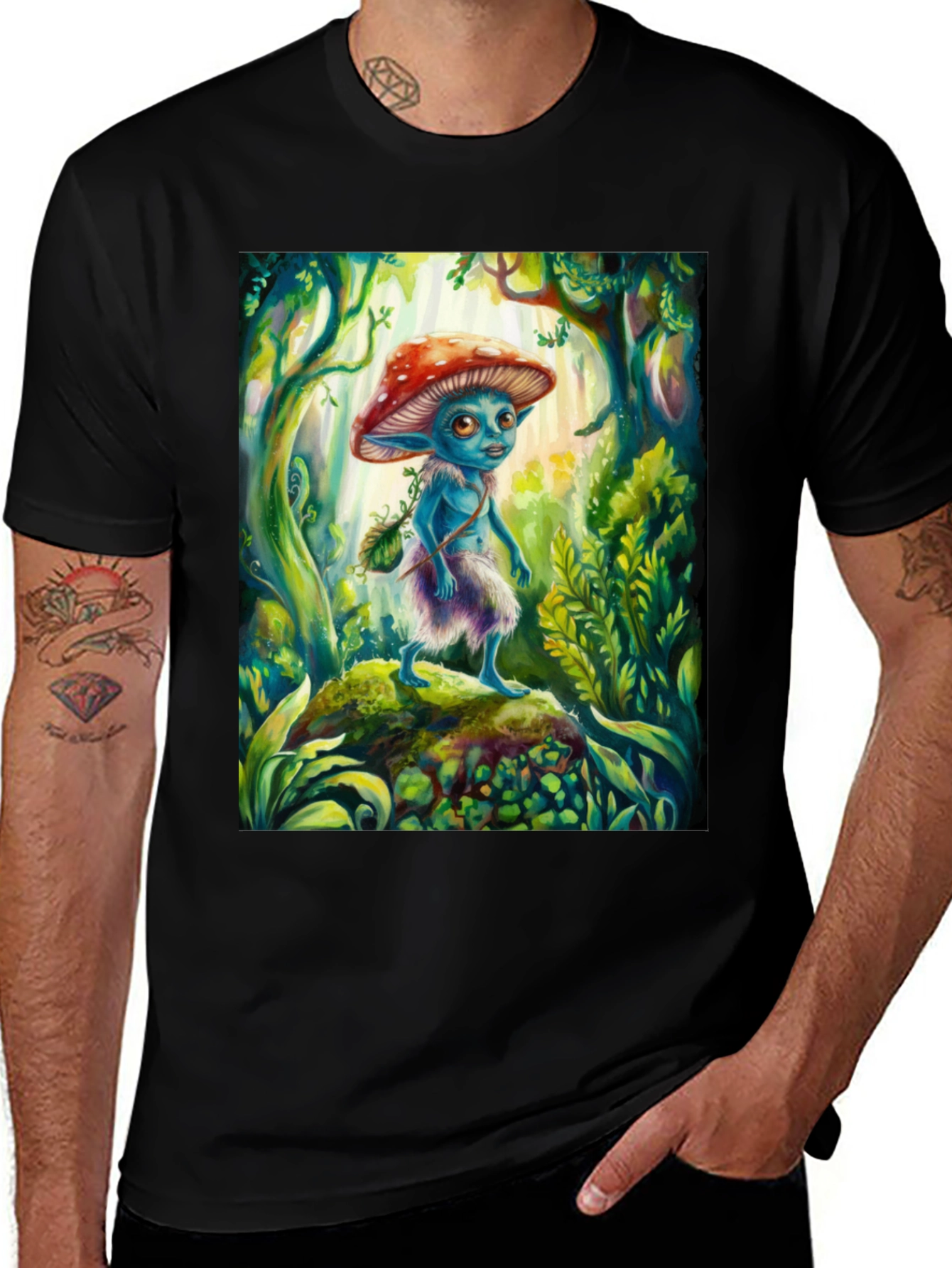 Variant 26 of Mushroom Elf Forest T-Shirt