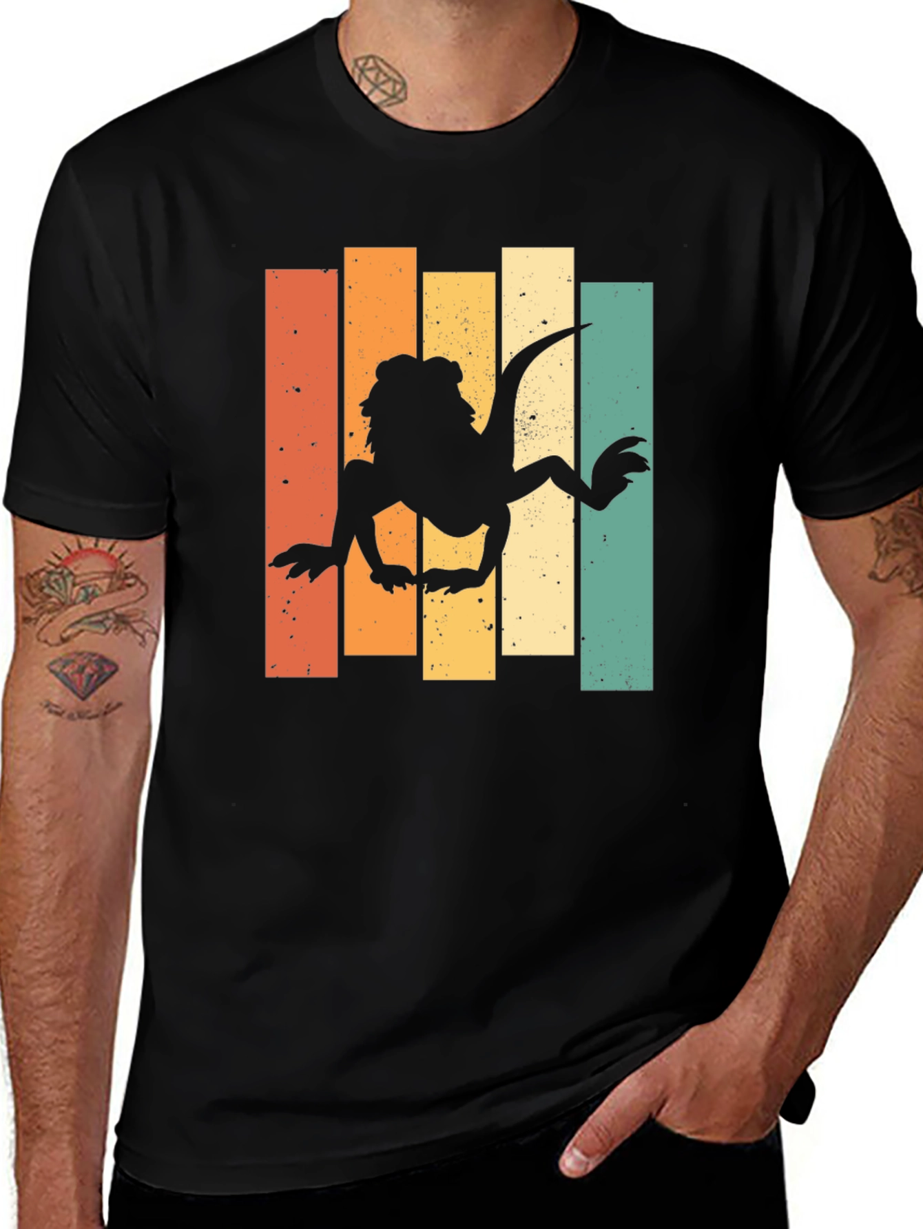 Variant 16 of Retro Bearded Dragon T-Shirt - Cool Reptile Lover Tee