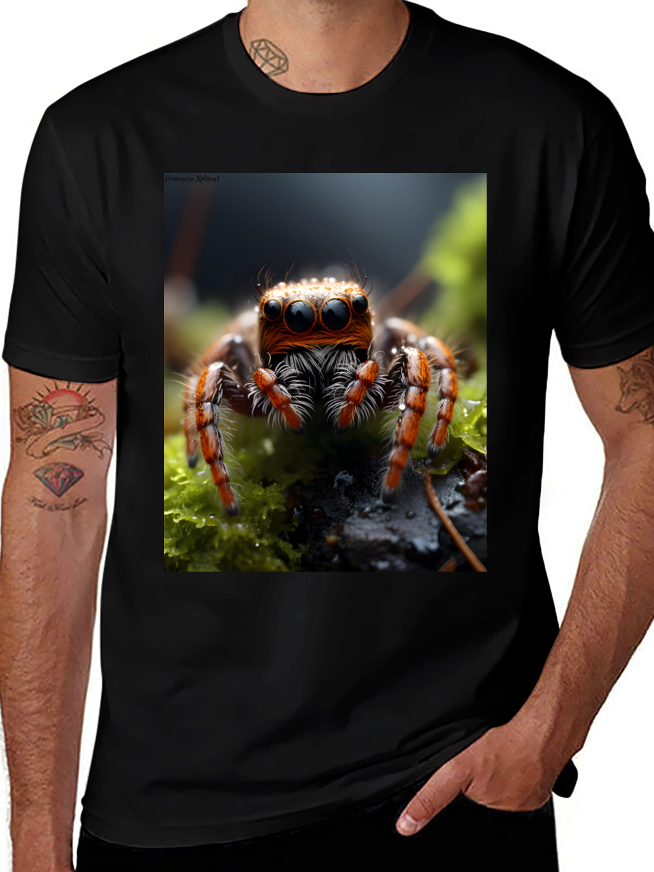 Variant 13 of Jumping Spider Graphic Tee - Unique Insect Art