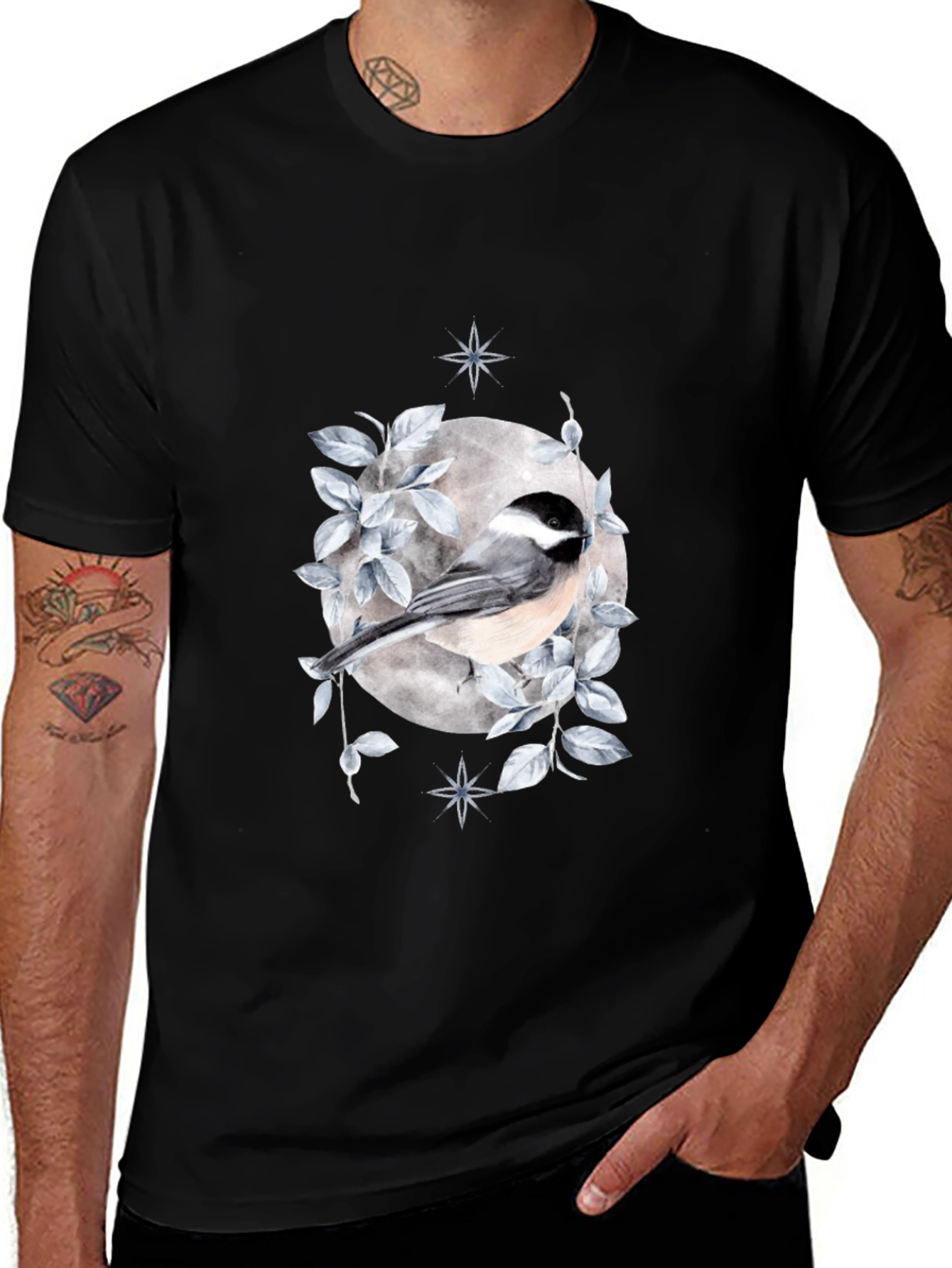 Variant 5 of Bird & Moon Graphic T-Shirt