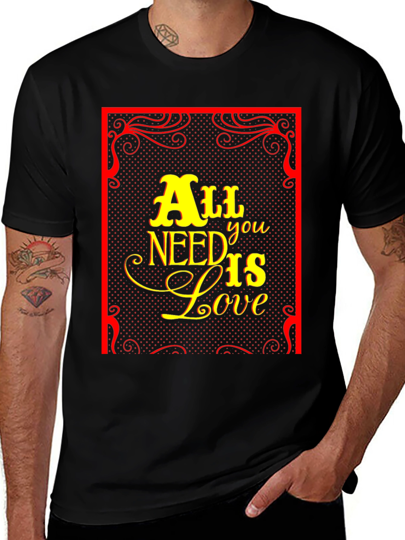 Variant 14 of All You Need Is Love Graphic Tee - Trendy Design