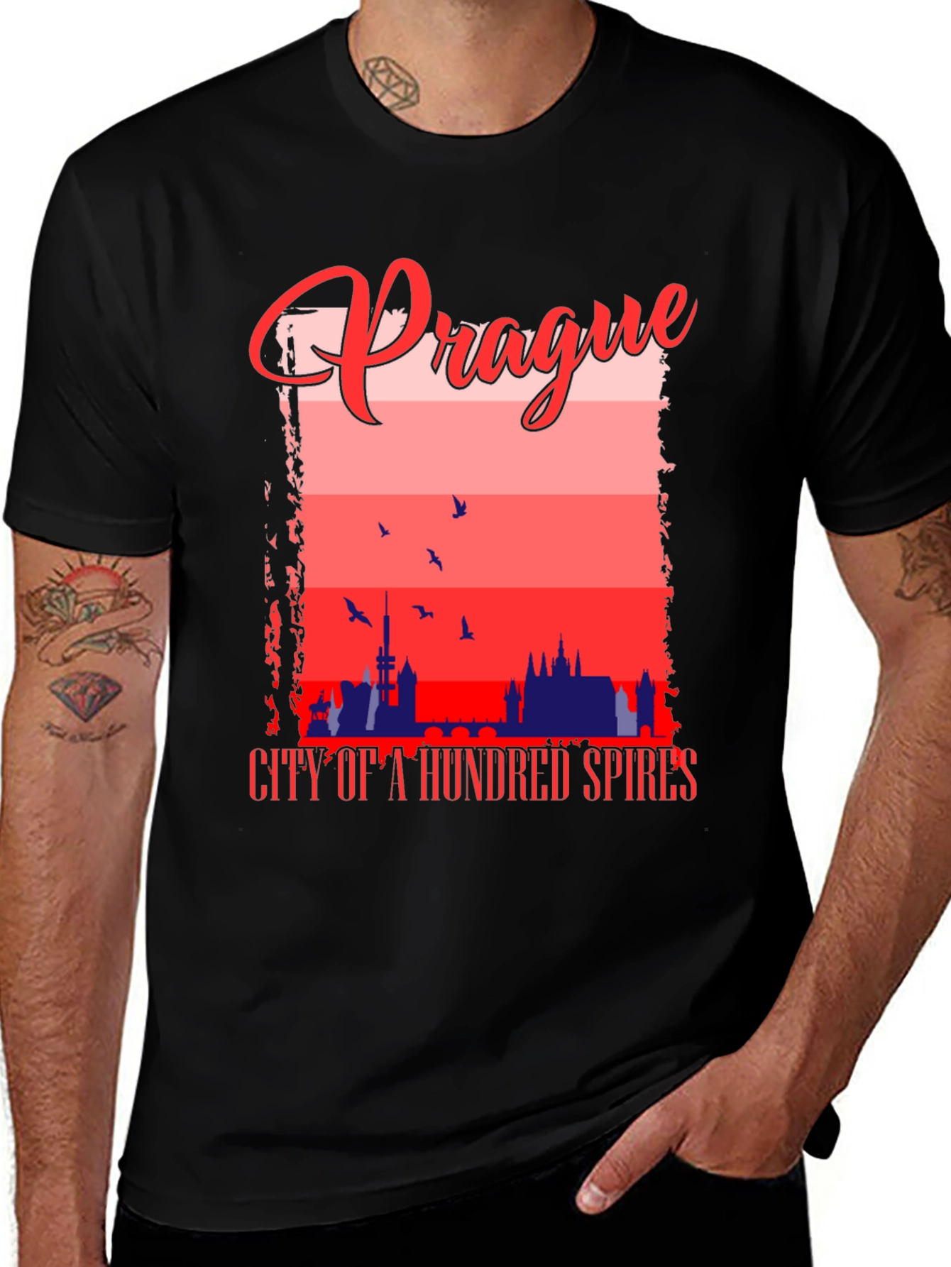 Prague City of a Hundred Spires Graphic T-Shirt